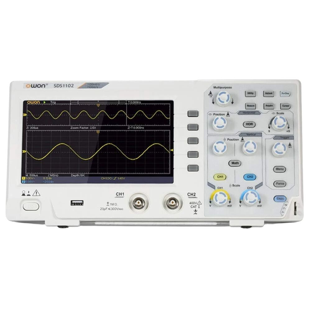 OWON SDS1202 Digital Storage Oscilloscope Bandwidth: 200MHz, 2 Channel, Sample rate: 1GS/s