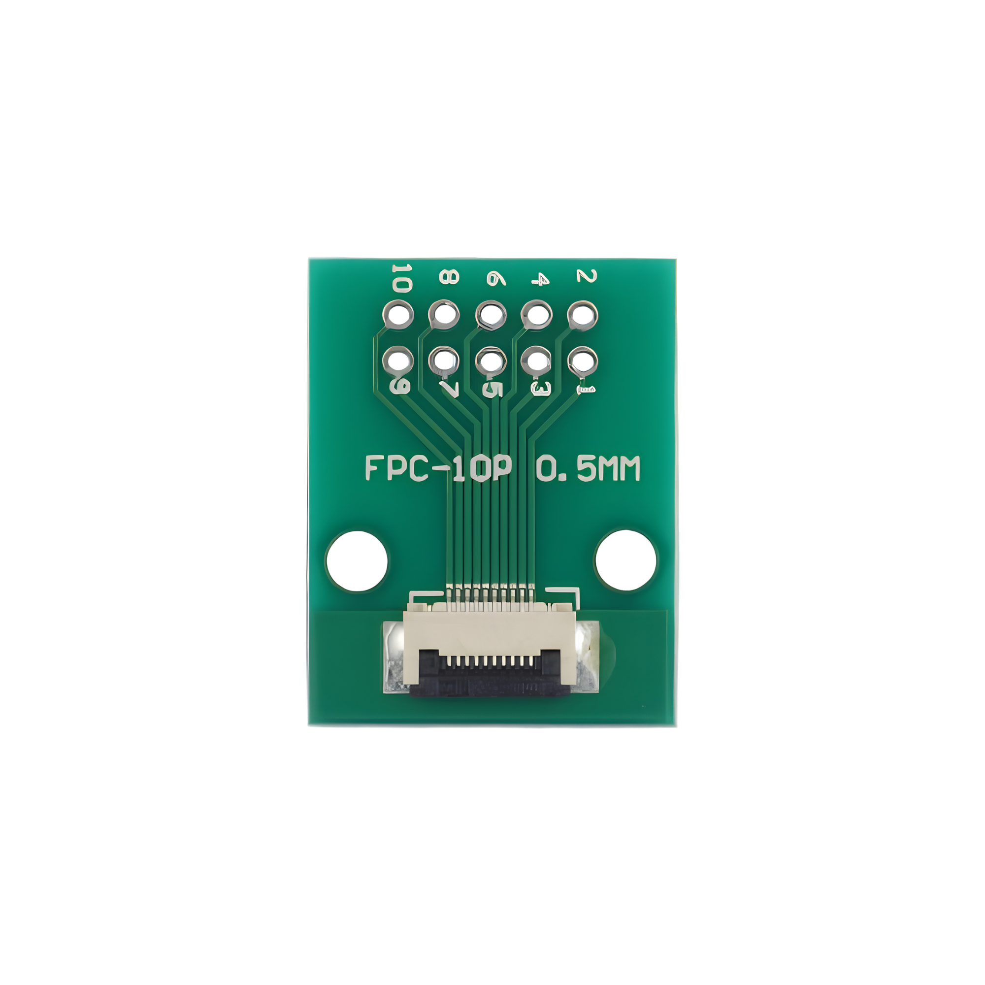 10 Pin 0.5mm FFC / FPC Adapter Board With Soldered Connector