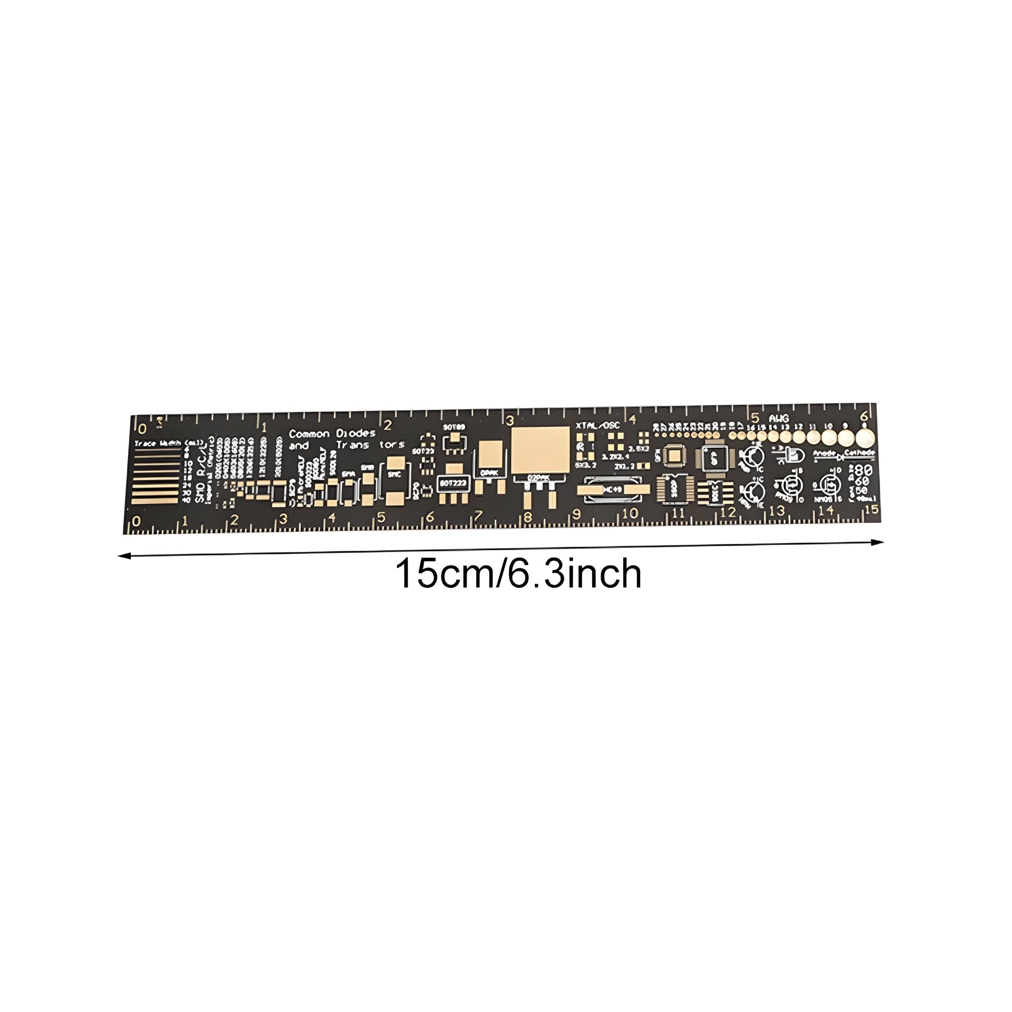 15CM PCB Ruler For Electronic Engineers Measuring Tool PCB Reference Ruler Chip IC SMD Diode Transistor Package Electronic
