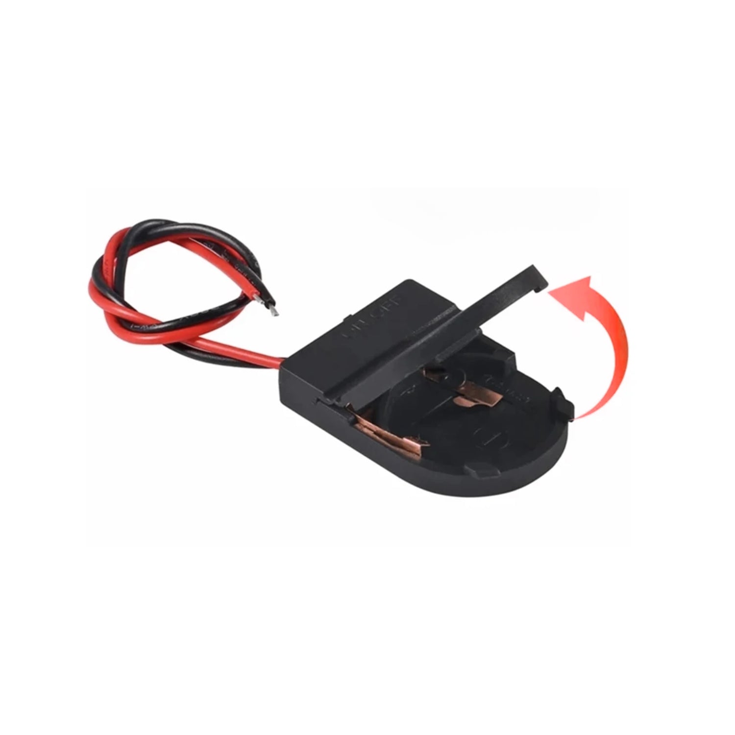 1x2032_Wired_Black_Battery_Holder
