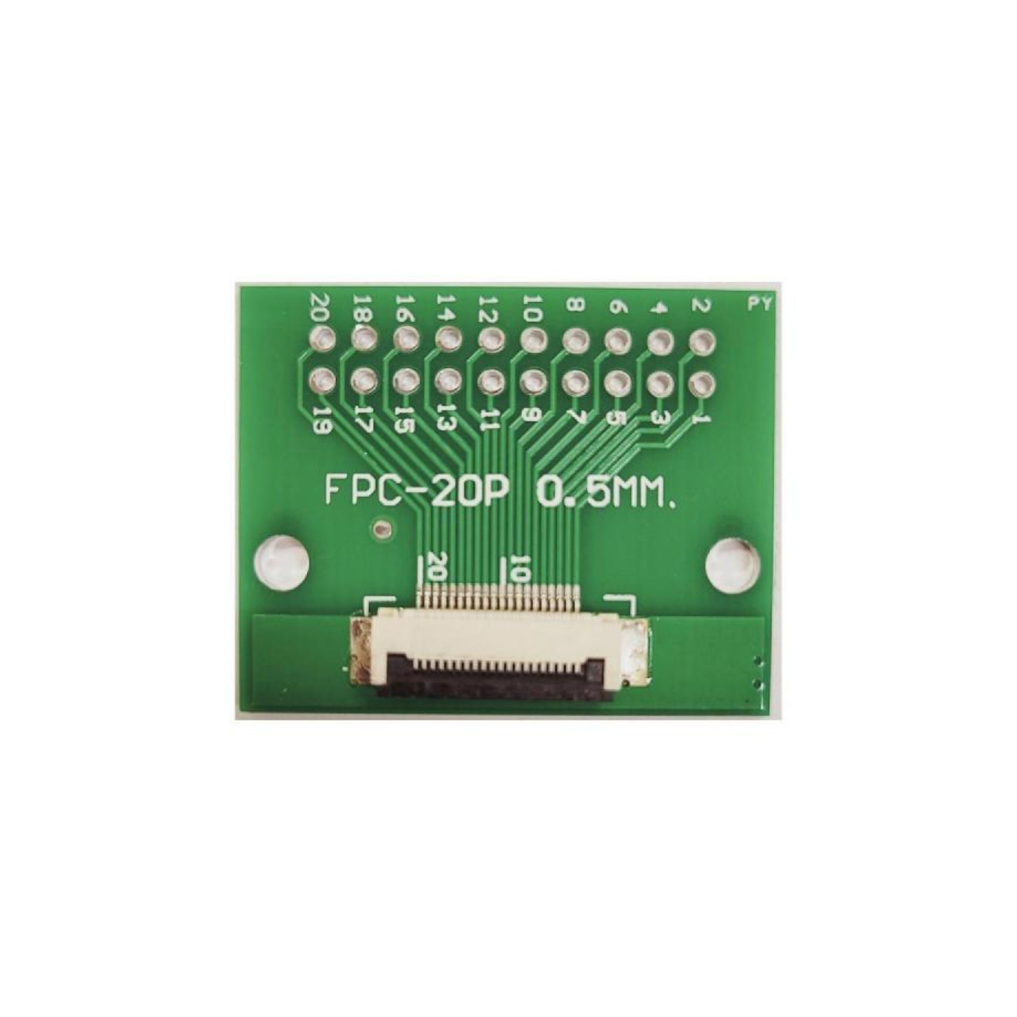 20 Pin 0.5mm FFC / FPC Adapter Board With Soldered Connector