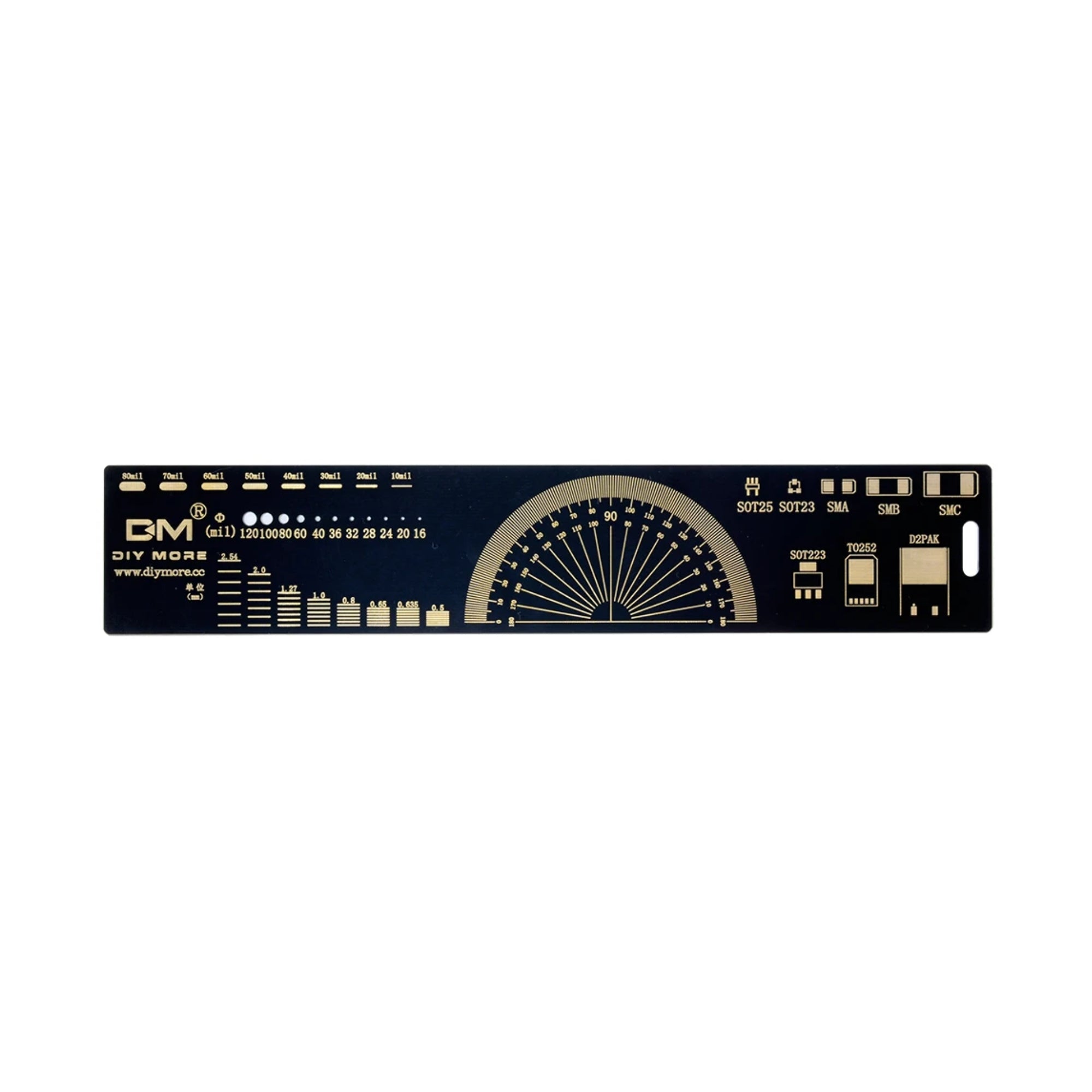 20CM PCB Ruler For Electronic Engineers Measuring Tool PCB Reference Ruler Chip IC SMD Diode Transistor Package Electronic
