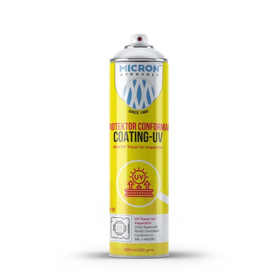 Protektor Conformal Coating Spray - UV for PCBs, Electronics | With UV Tracer - Glows under UV Light