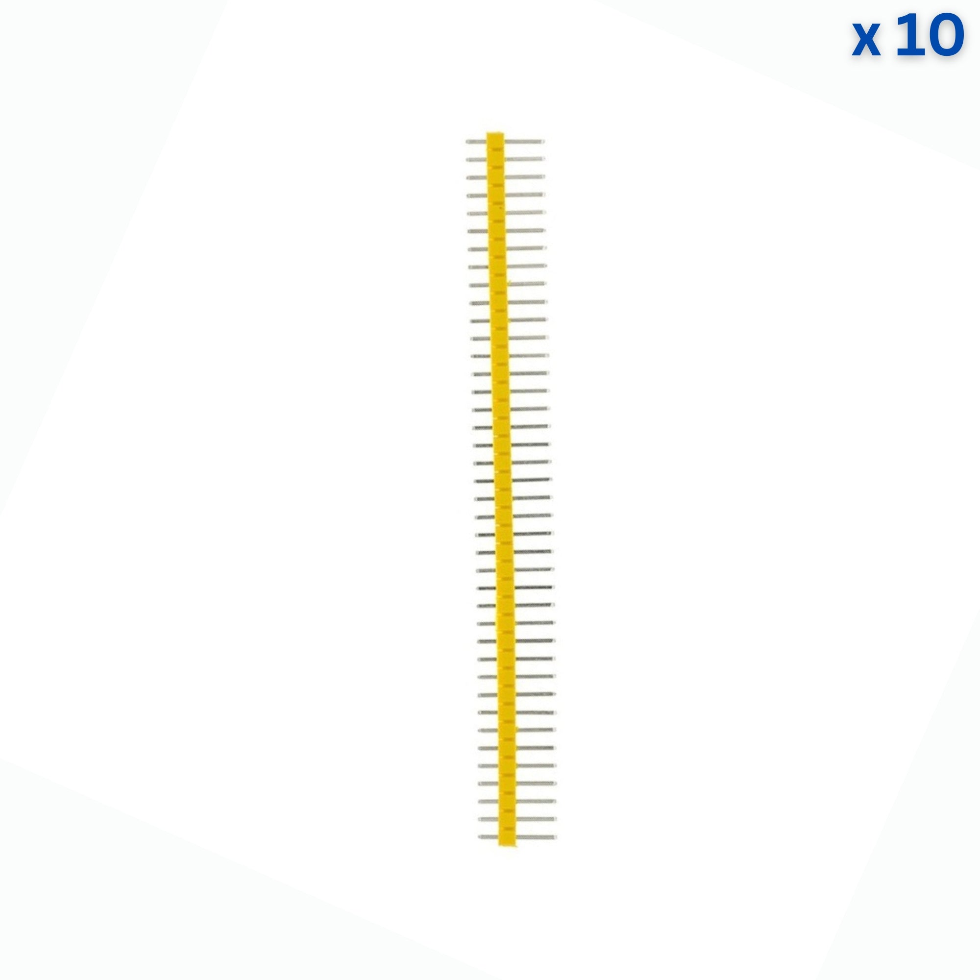 40X1 10mm 2.54mm Male Pin Header - Yellow