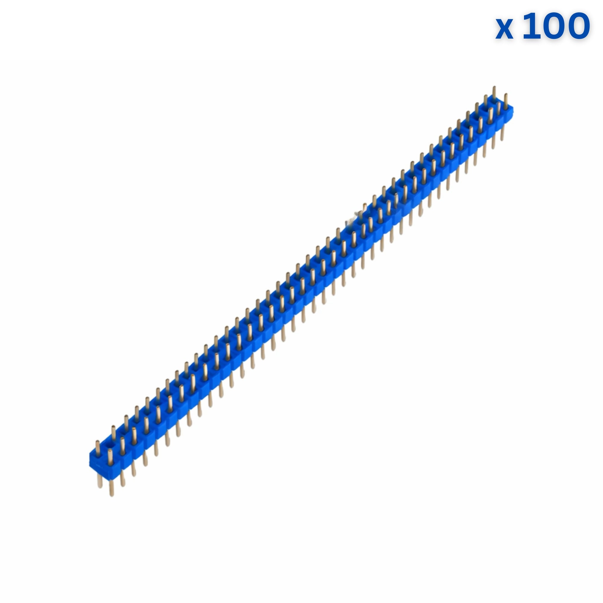 40x2 10mm 2.54mm Male Pin Header - Blue