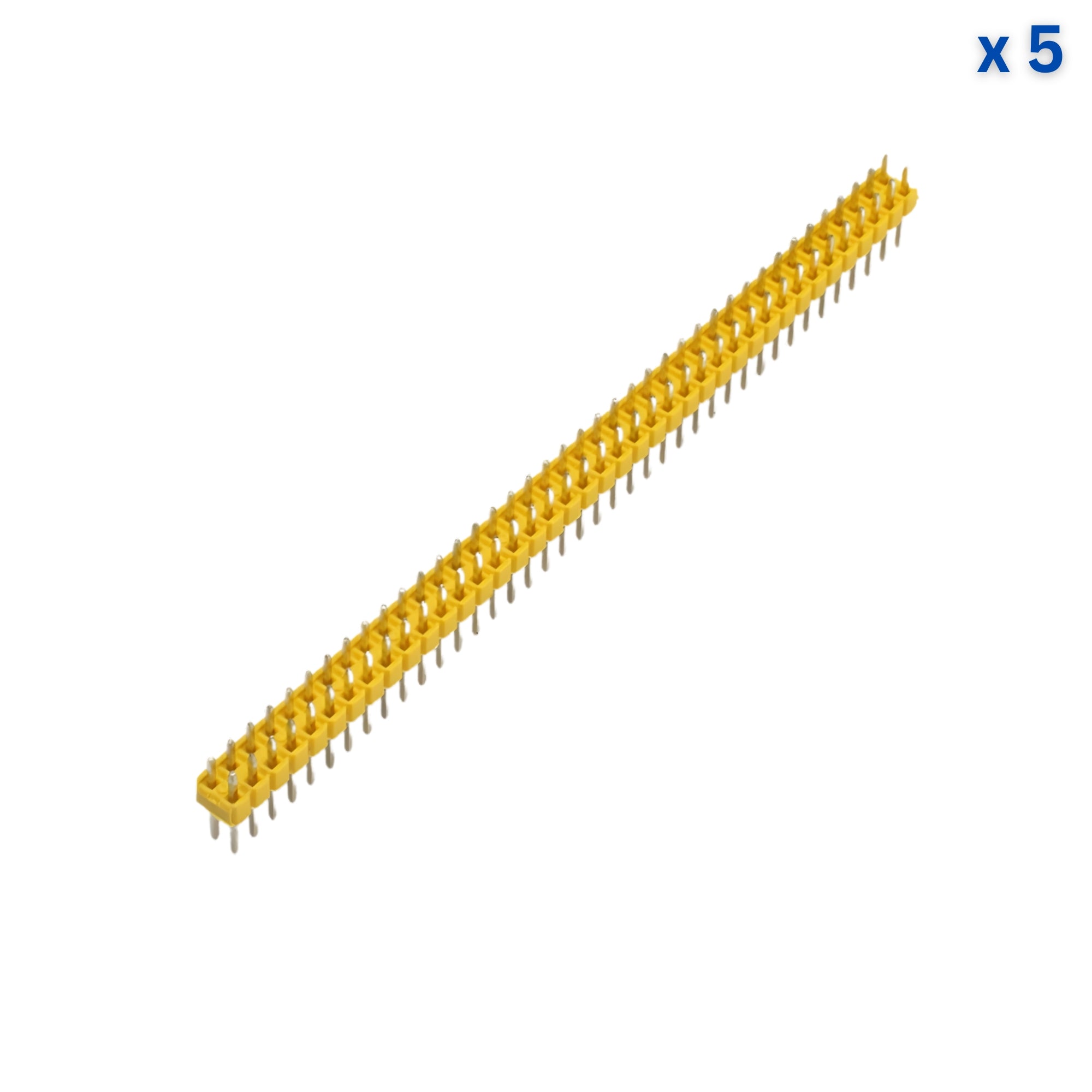 40X2 10mm 2.54mm Male Pin Header - Yellow