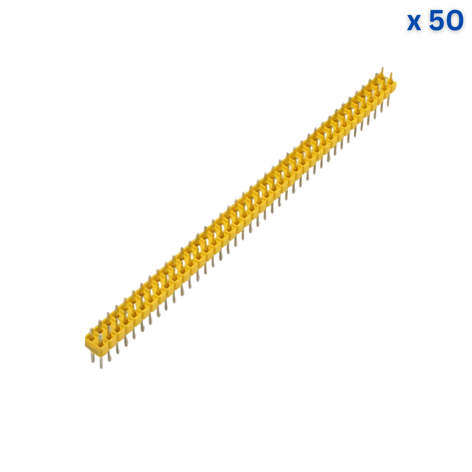 40X2 10mm 2.54mm Male Pin Header - Yellow