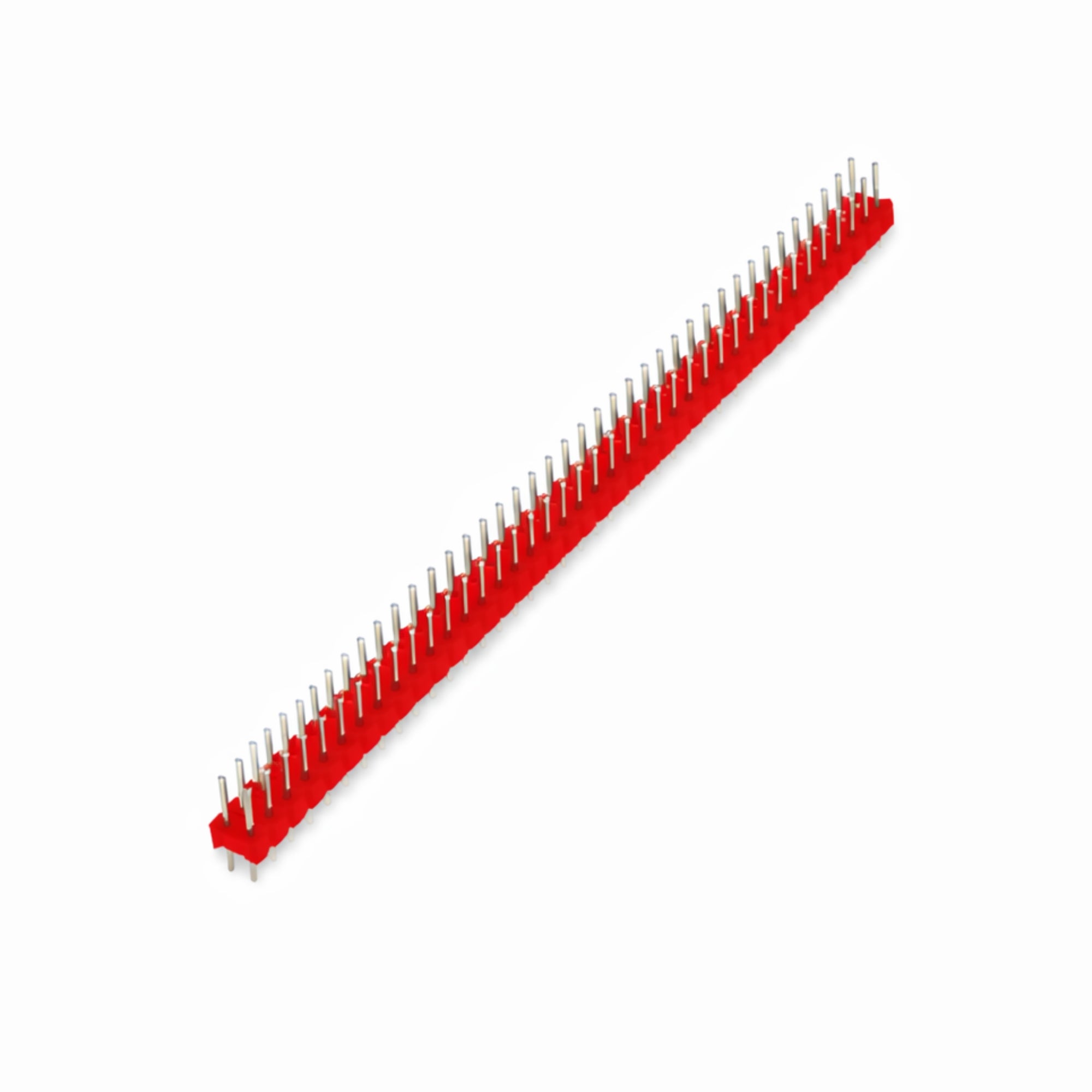 40X2 10mm 2.54mm Male Pin Header - Red