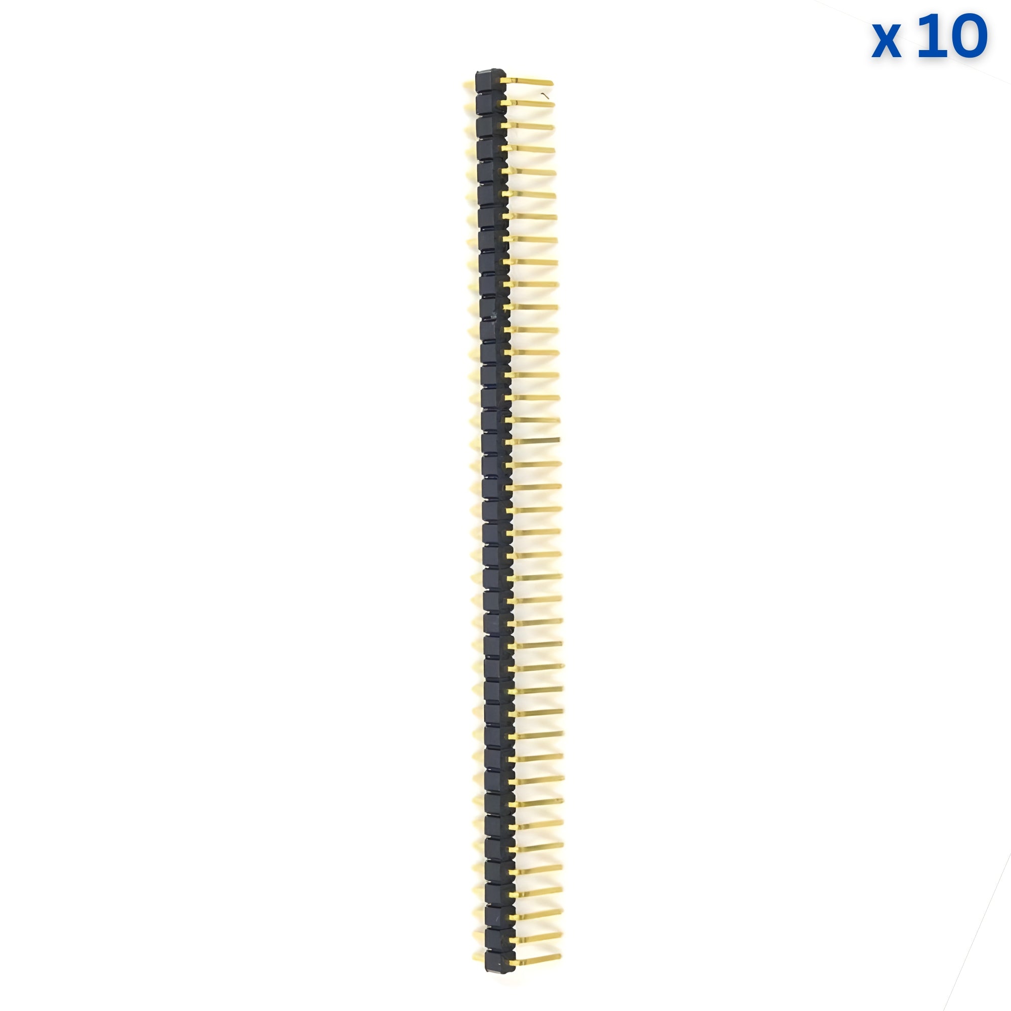 40x1 10mm 2.54mm Pitch Right Angle Gold Male Pin Header