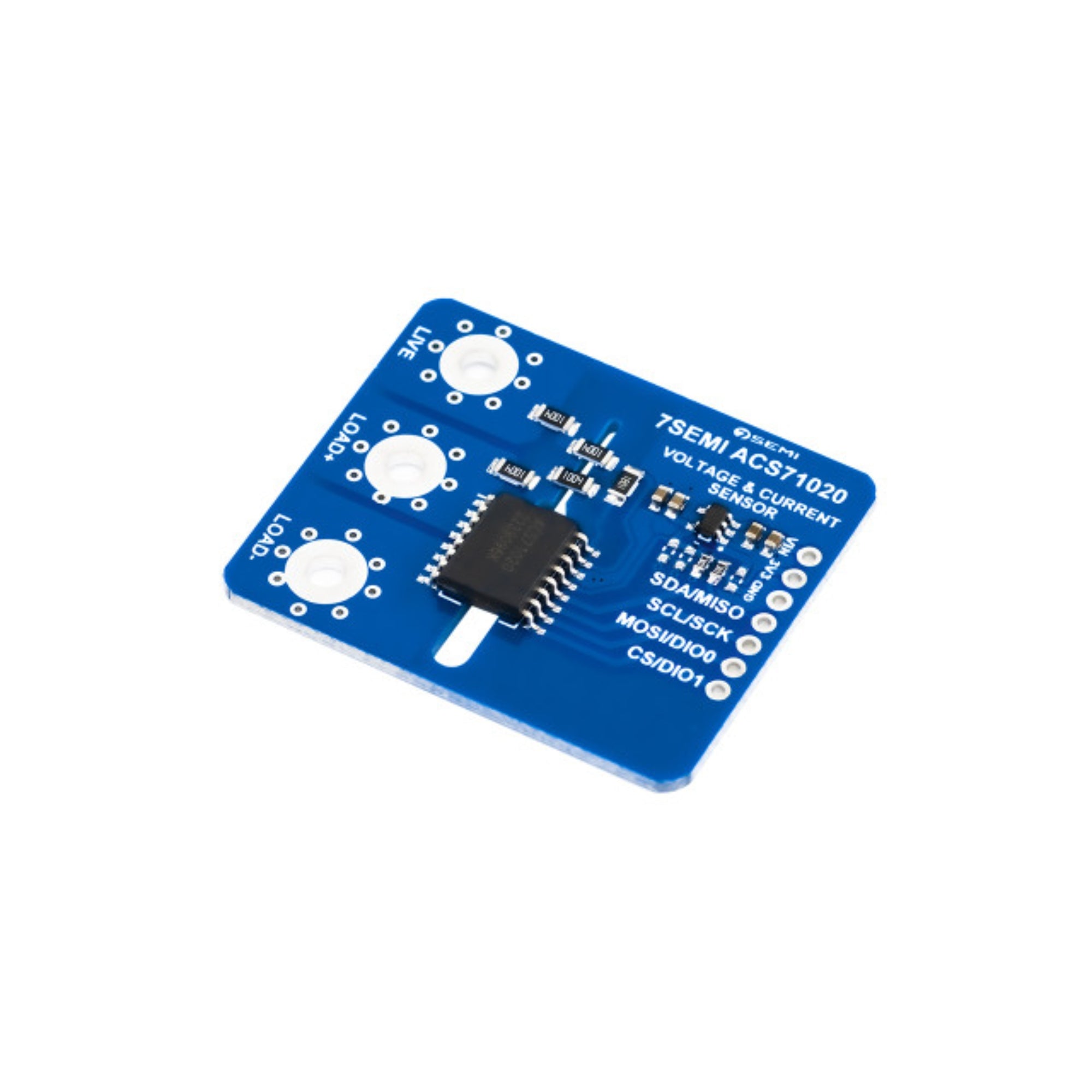 7Semi ACS71020 Hall-effect Power Monitoring and Overcurrent Detection Breakout