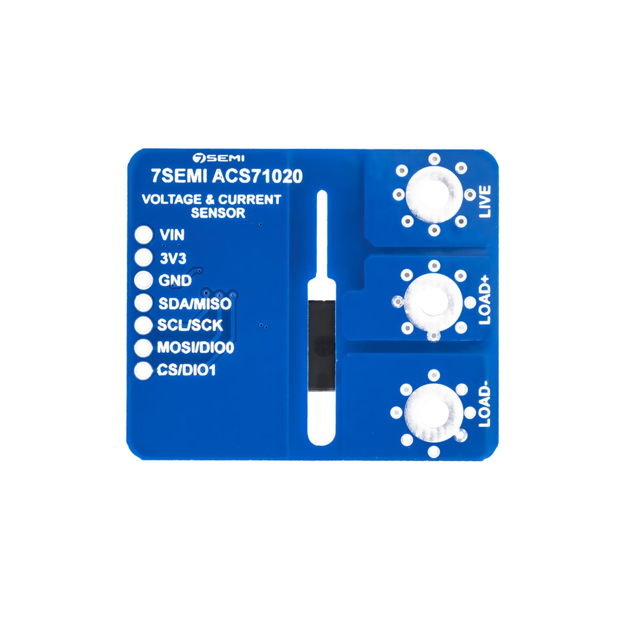 7Semi ACS71020 Hall-effect Power Monitoring and Overcurrent Detection Breakout