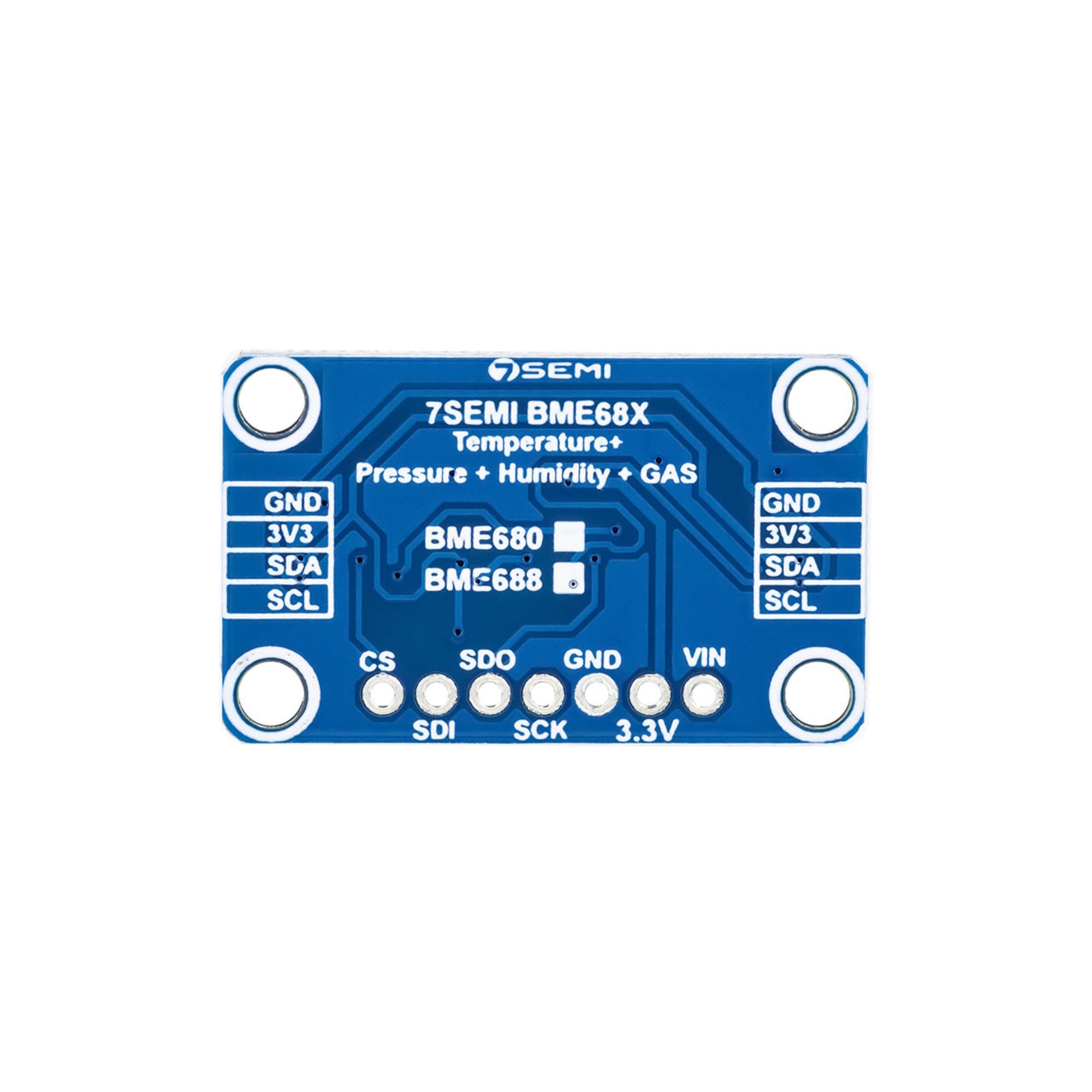 7Semi BME680 Temperature Pressure Humidity and Air Quality Sensor I2C Breakout STEMMA QT / Qwiic