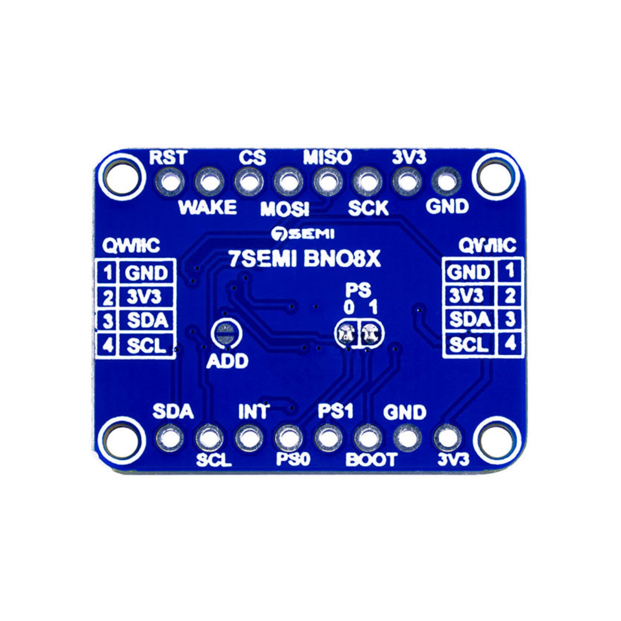 7Semi BNO085 9-DOF Orientation IMU Fusion Breakout Qwiic