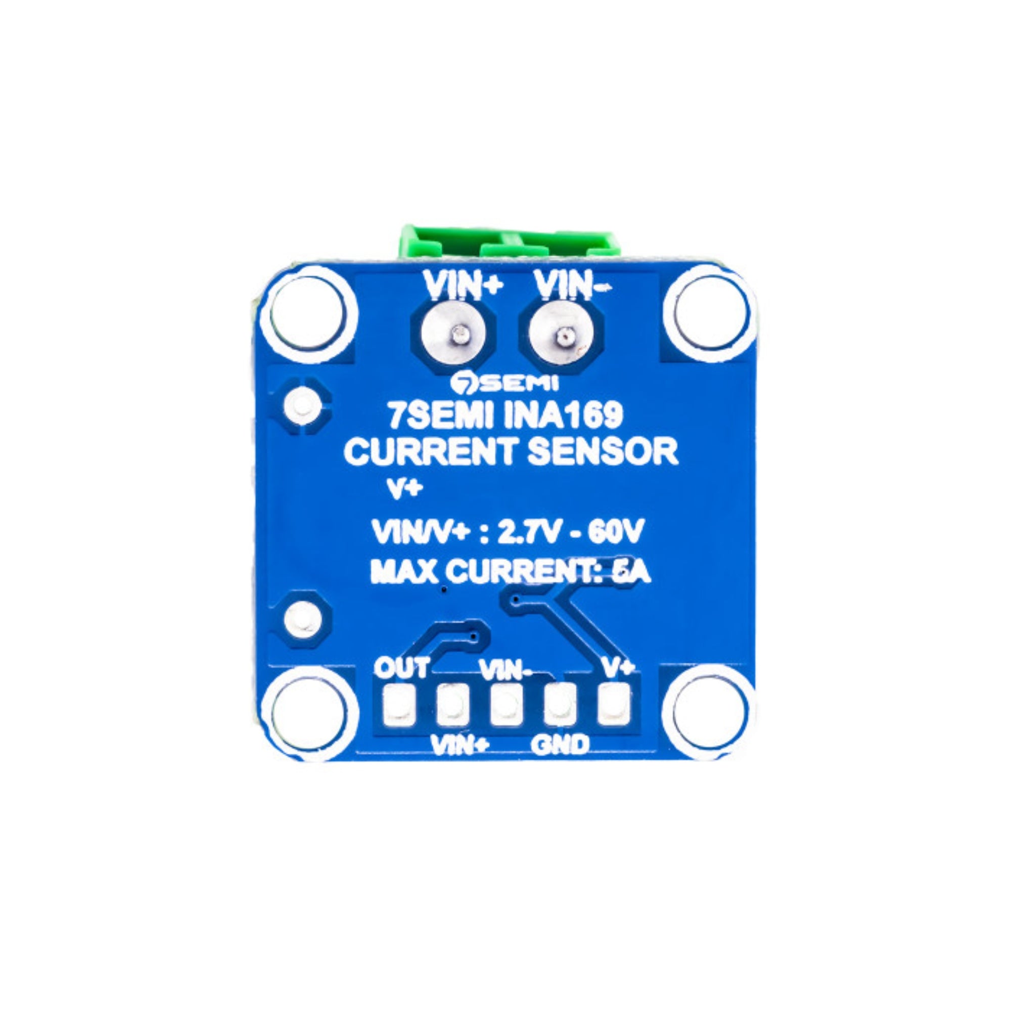 7Semi INA169 60V 5A Analog DC Current Sensor Breakout