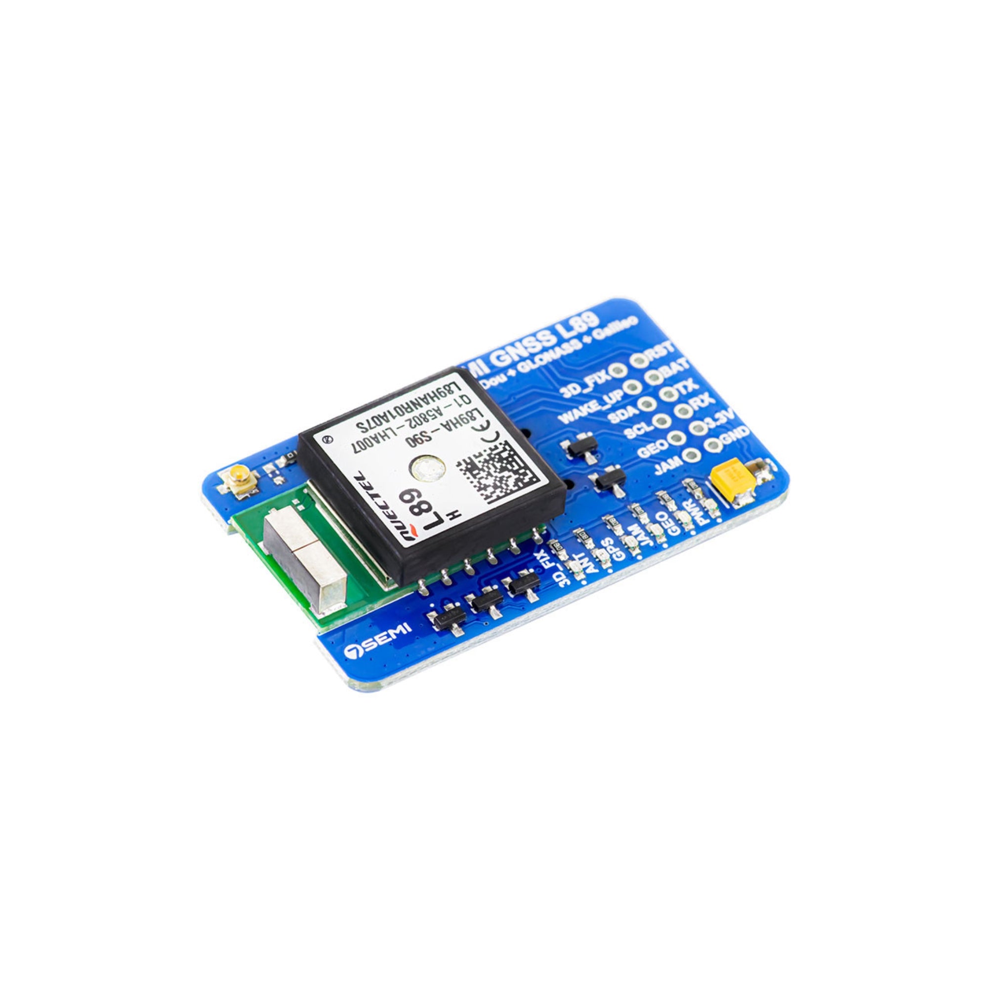 7Semi L89HA Breakout Multi-GNSS engines for GPS, IRNSS, GLONASS, BeiDou, Galileo and QZSS