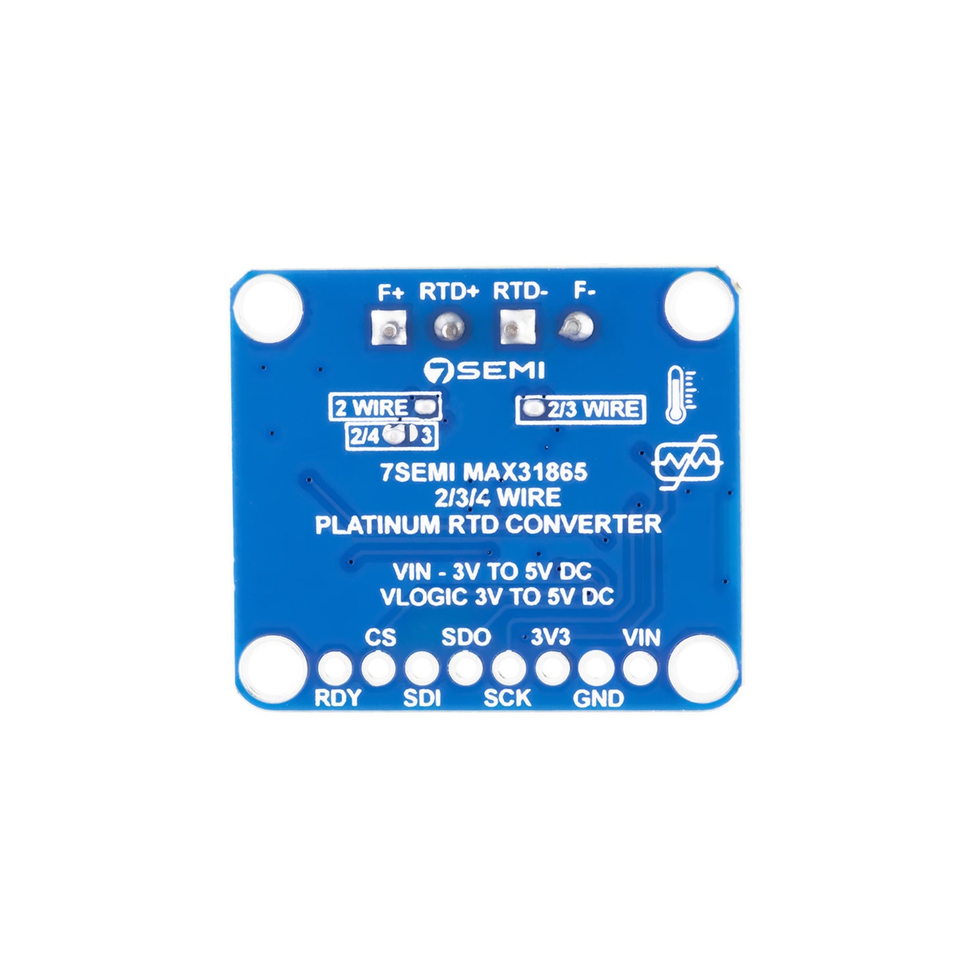 7Semi PT1000 RTD 2-Wire Temperature Sensor Amplifier Breakout Board - MAX31865