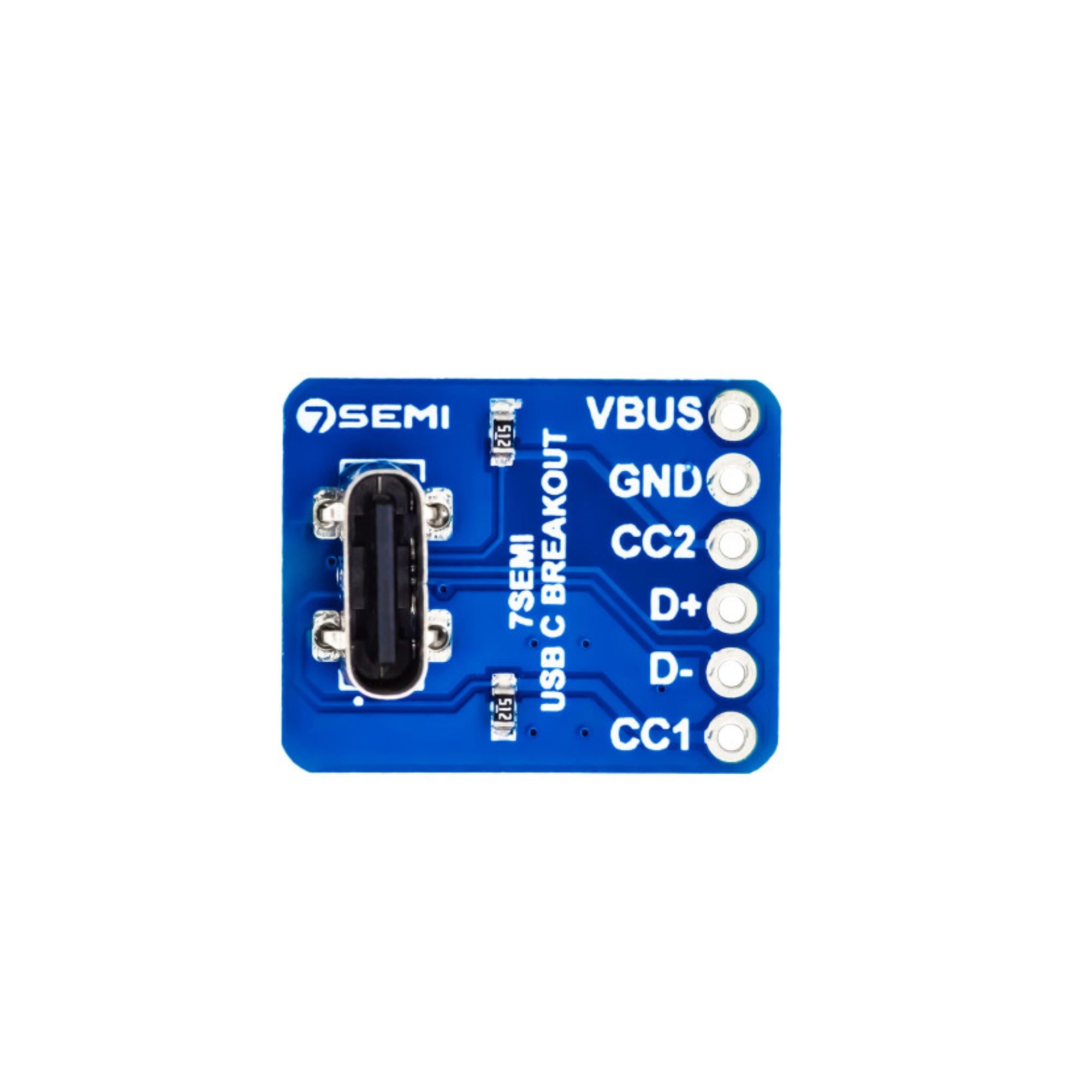 7Semi USB-C Female Breakout - Vertical