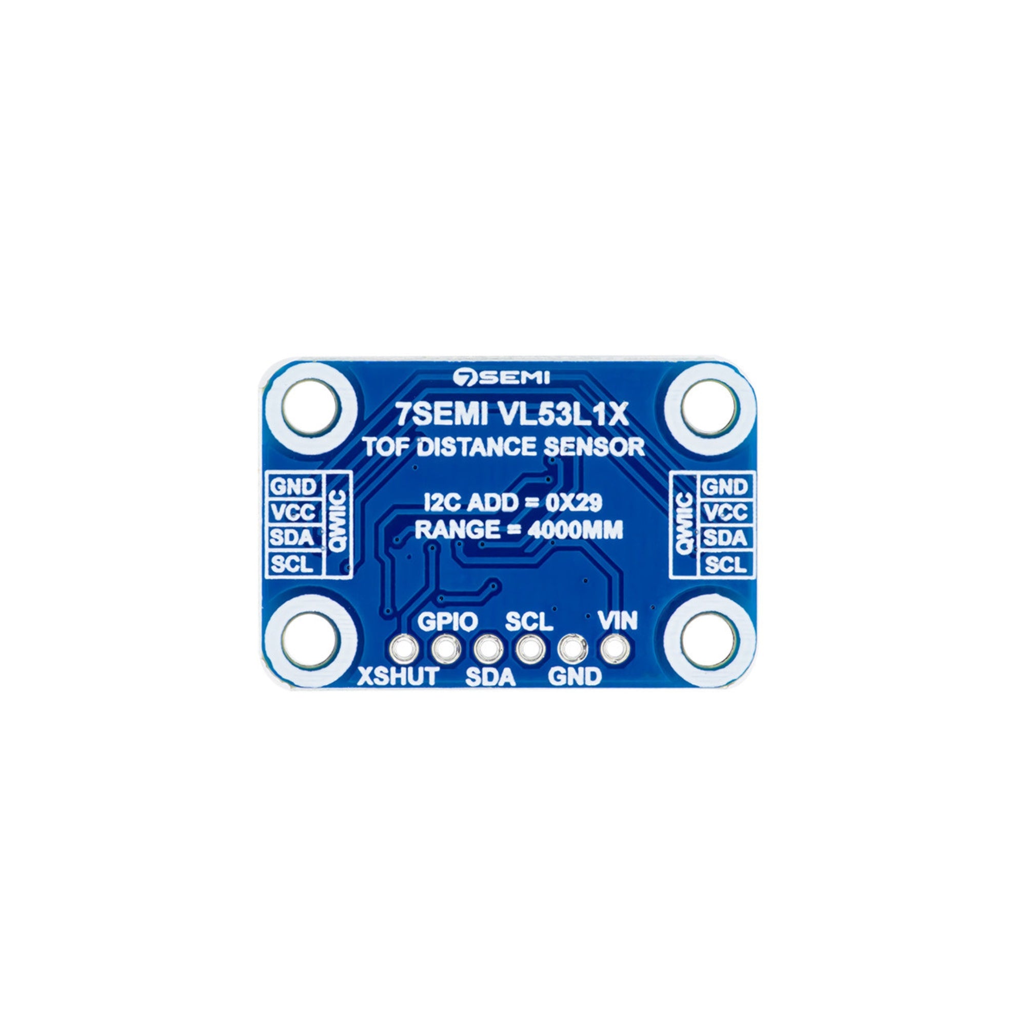 7Semi VL53L1X ToF Distance Sensor Breakout - 4 Meter