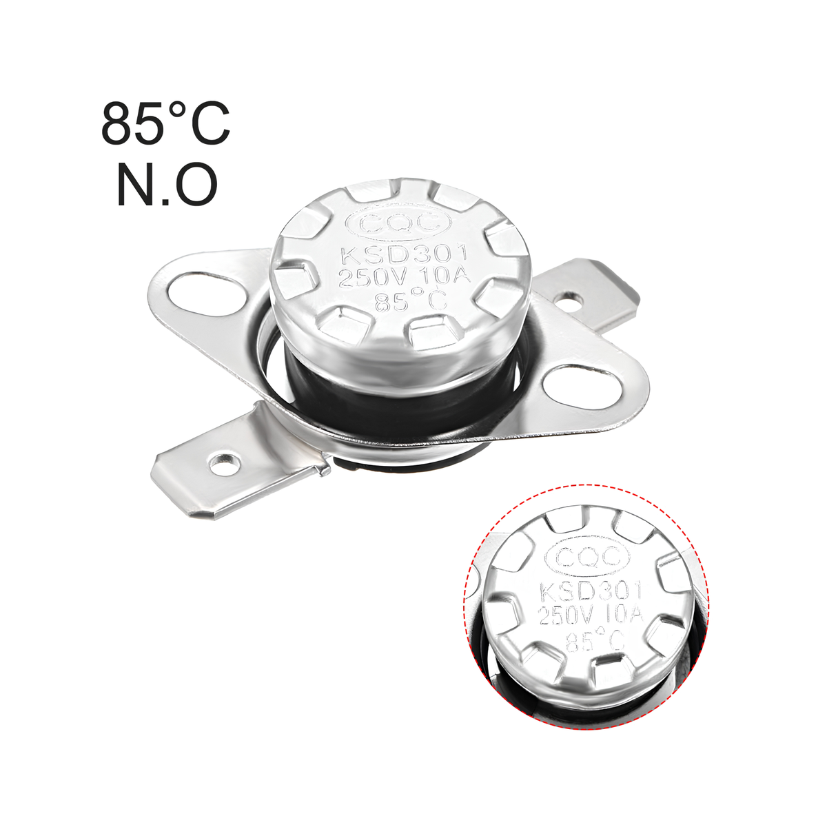 KSD301 Thermostat 85°C/185°F 10A Normally Open N.O Adjust