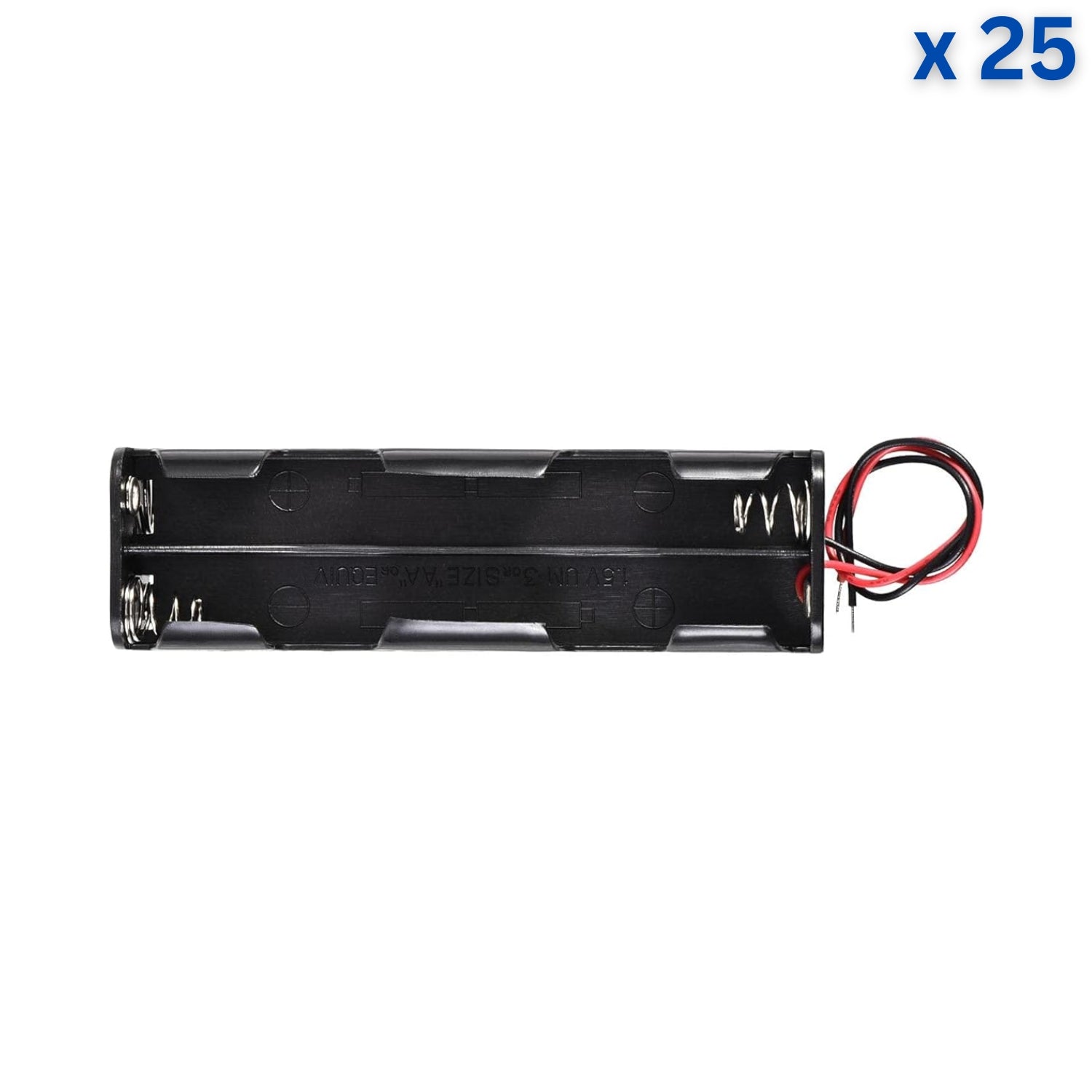8 x 1.5V AA Battery Strip Case Connector - Long Front-Back