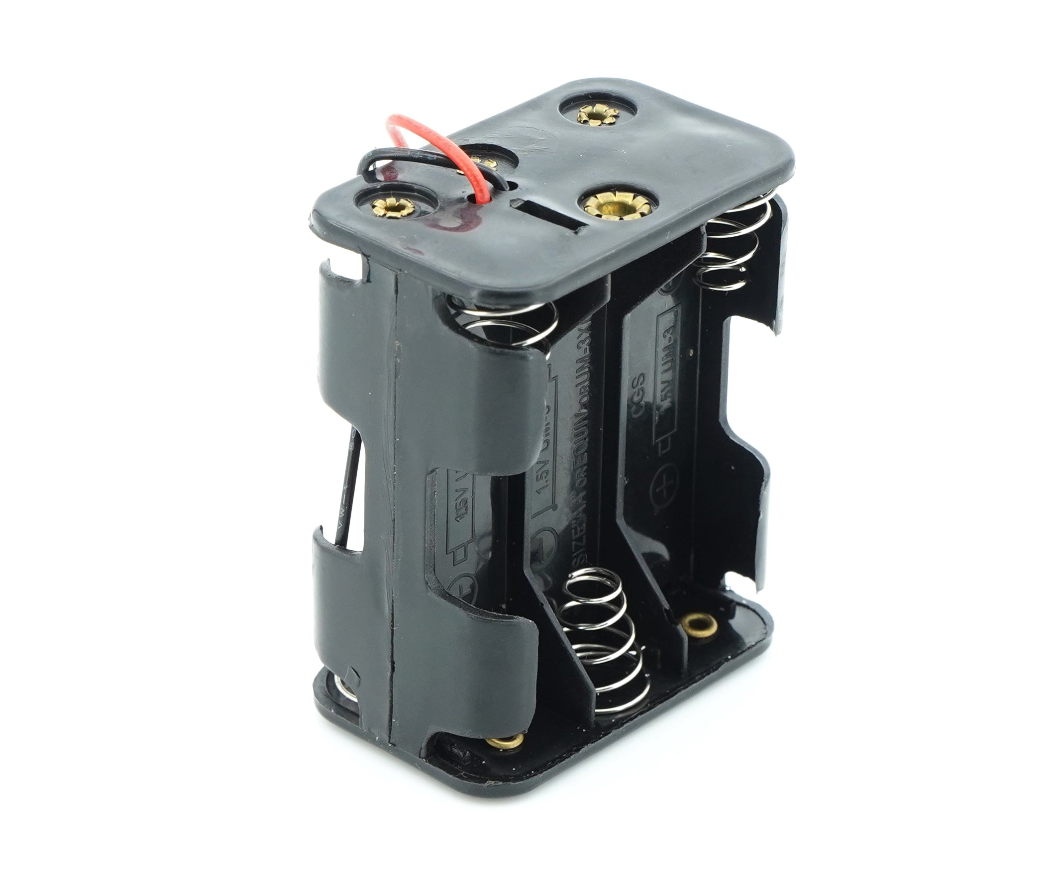 6 x 1.5V AA Battery Case Connector - Front-Back