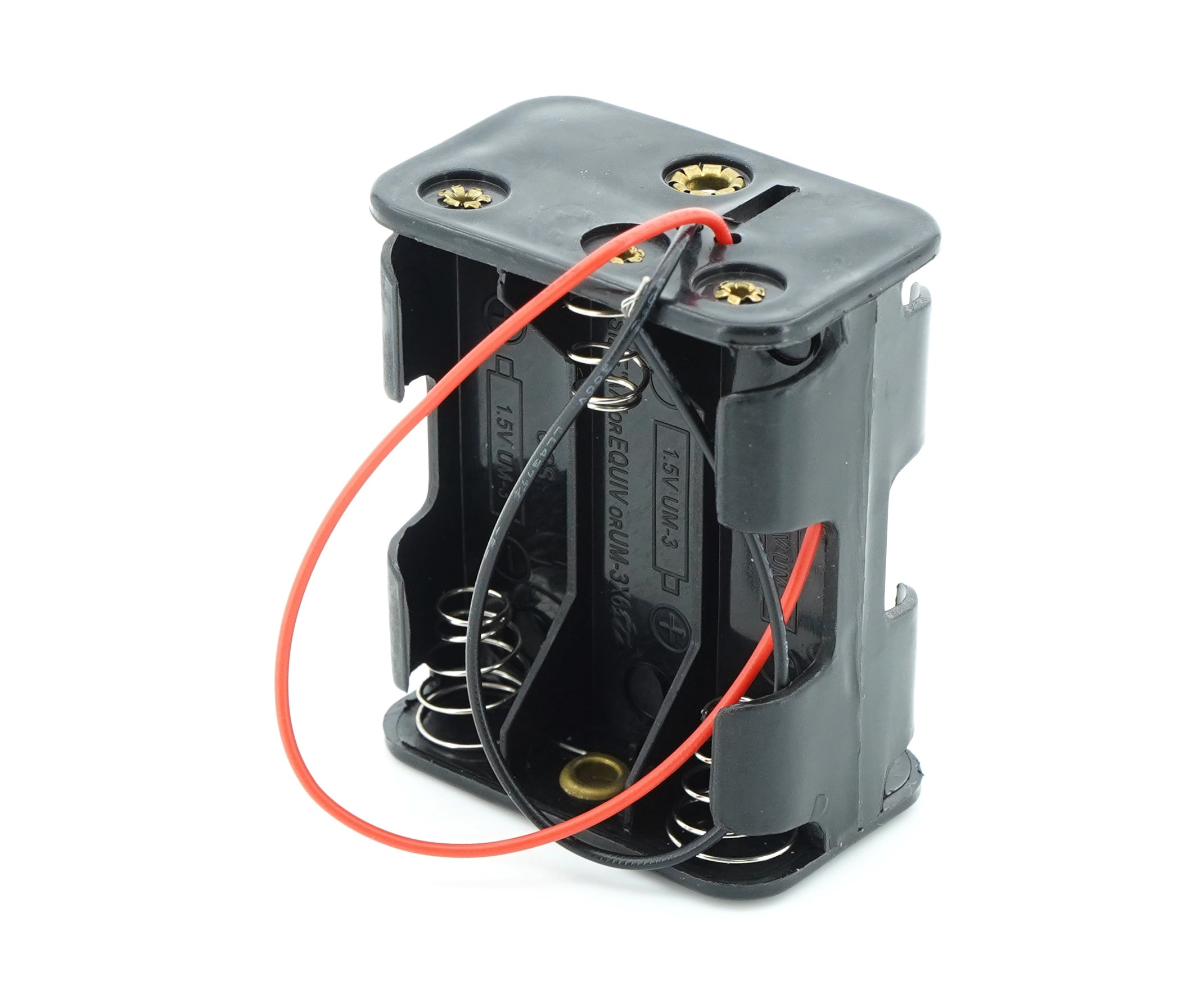 6 x 1.5V AA Battery Case Connector - Front-Back