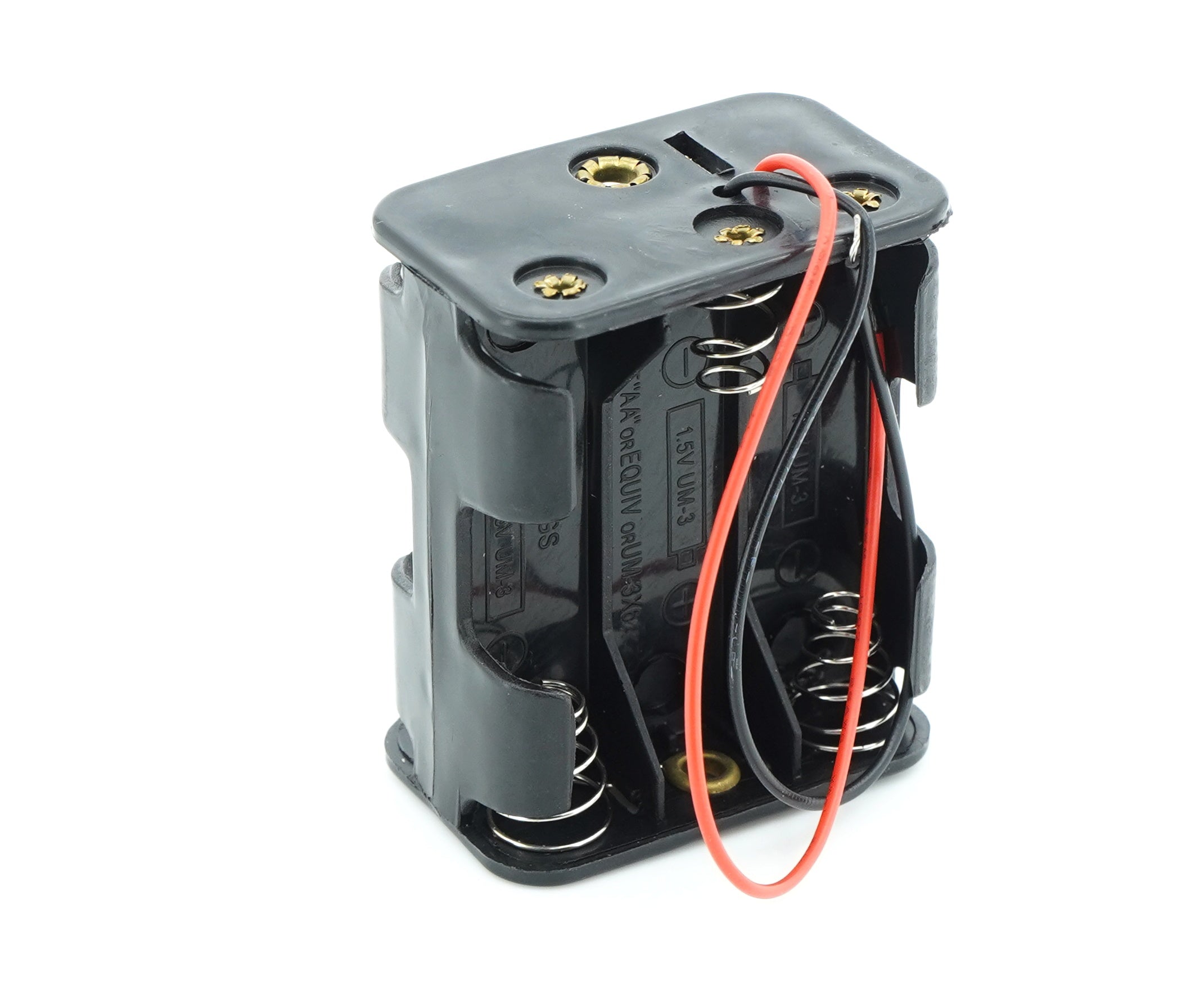 6 x 1.5V AA Battery Case Connector - Front-Back