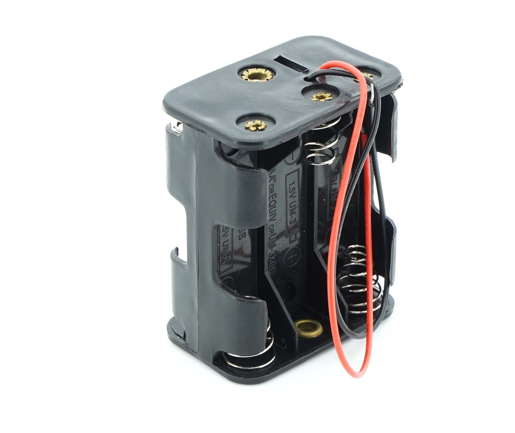 6 x 1.5V AA Battery Case Connector - Front-Back