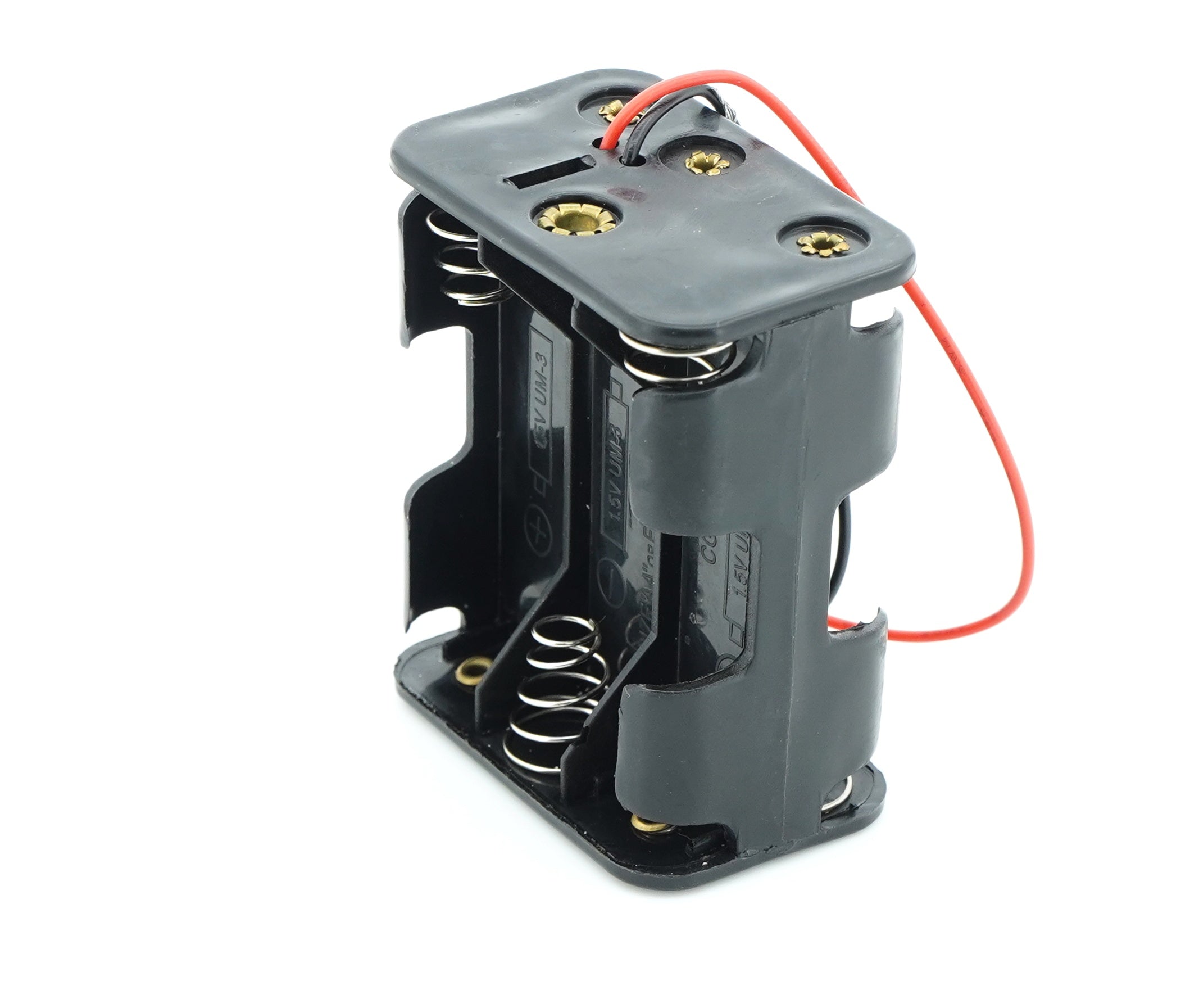 6 x 1.5V AA Battery Case Connector - Front-Back