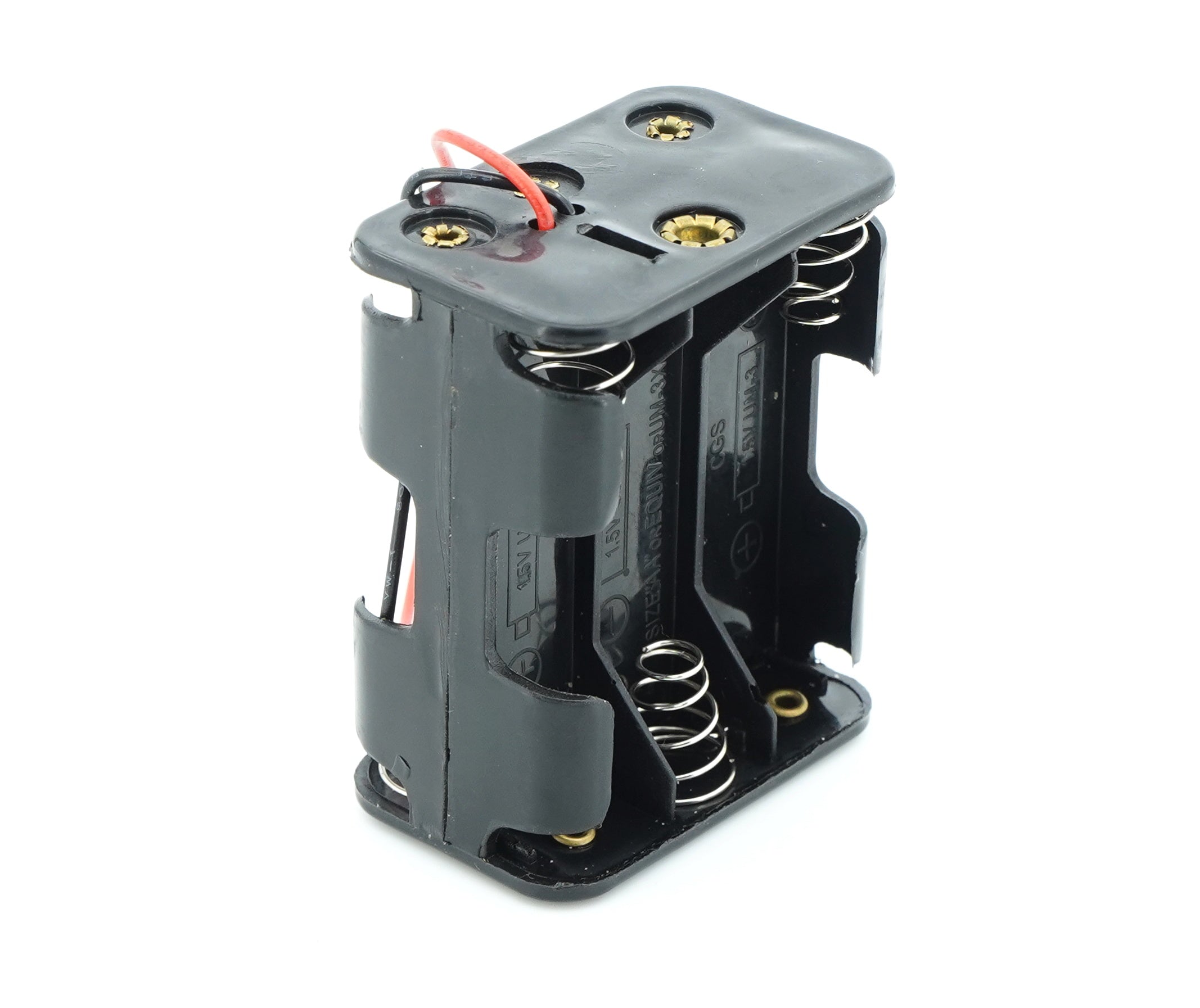 6 x 1.5V AA Battery Case Connector - Front-Back