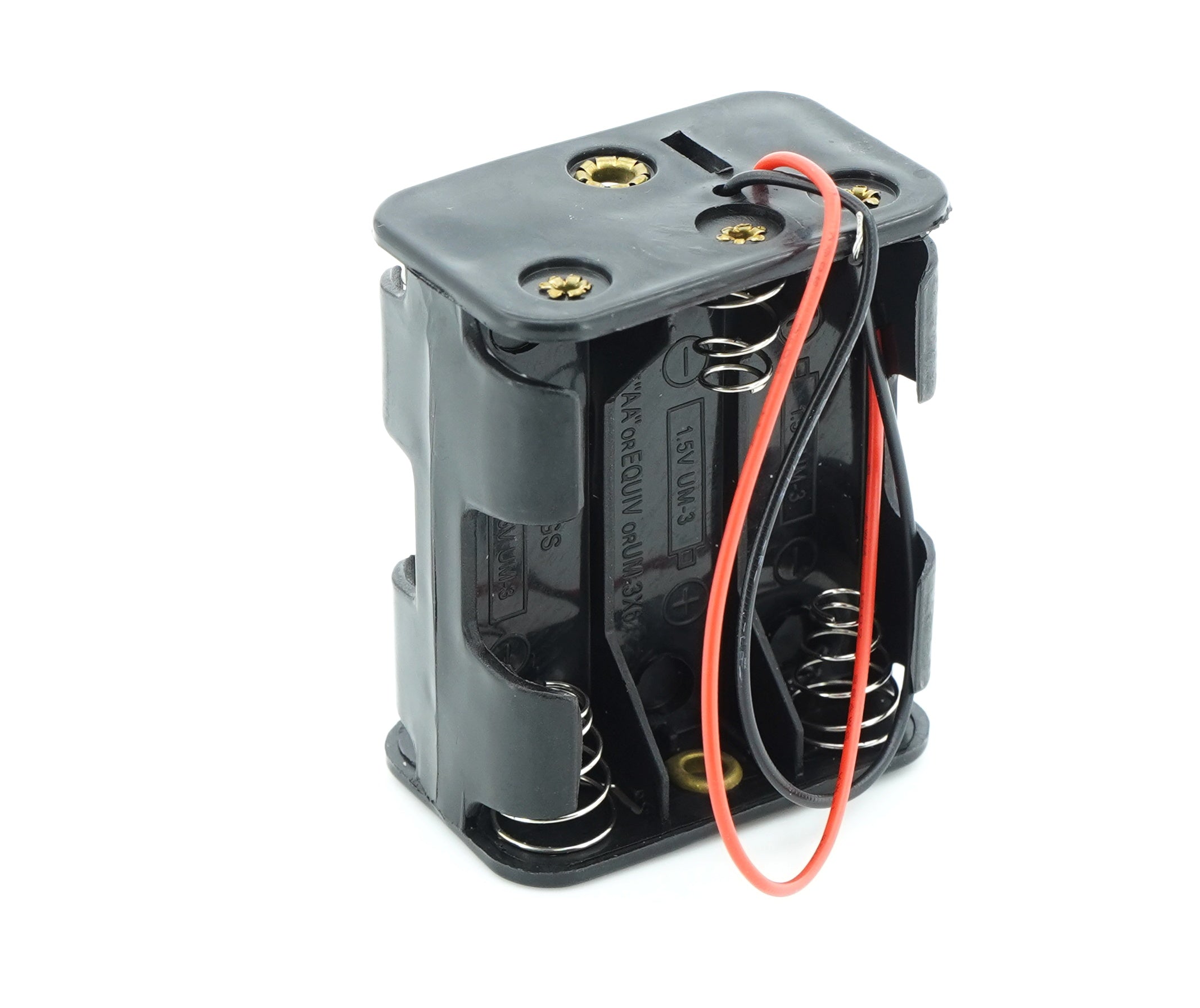 6 x 1.5V AA Battery Case Connector - Front-Back