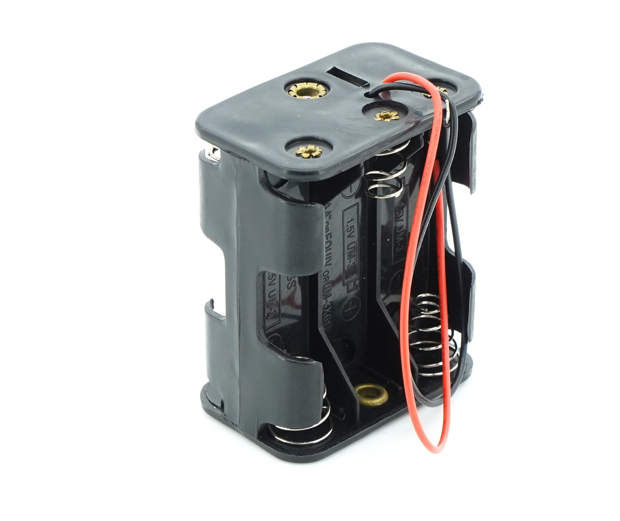 6 x 1.5V AA Battery Case Connector - Front-Back