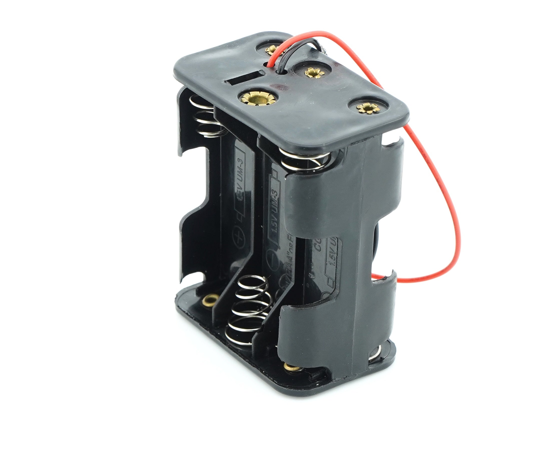 6 x 1.5V AA Battery Case Connector - Front-Back