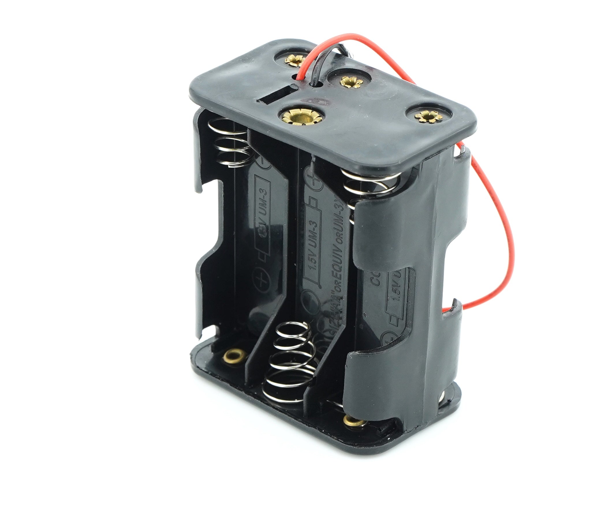 6 x 1.5V AA Battery Case Connector - Front-Back