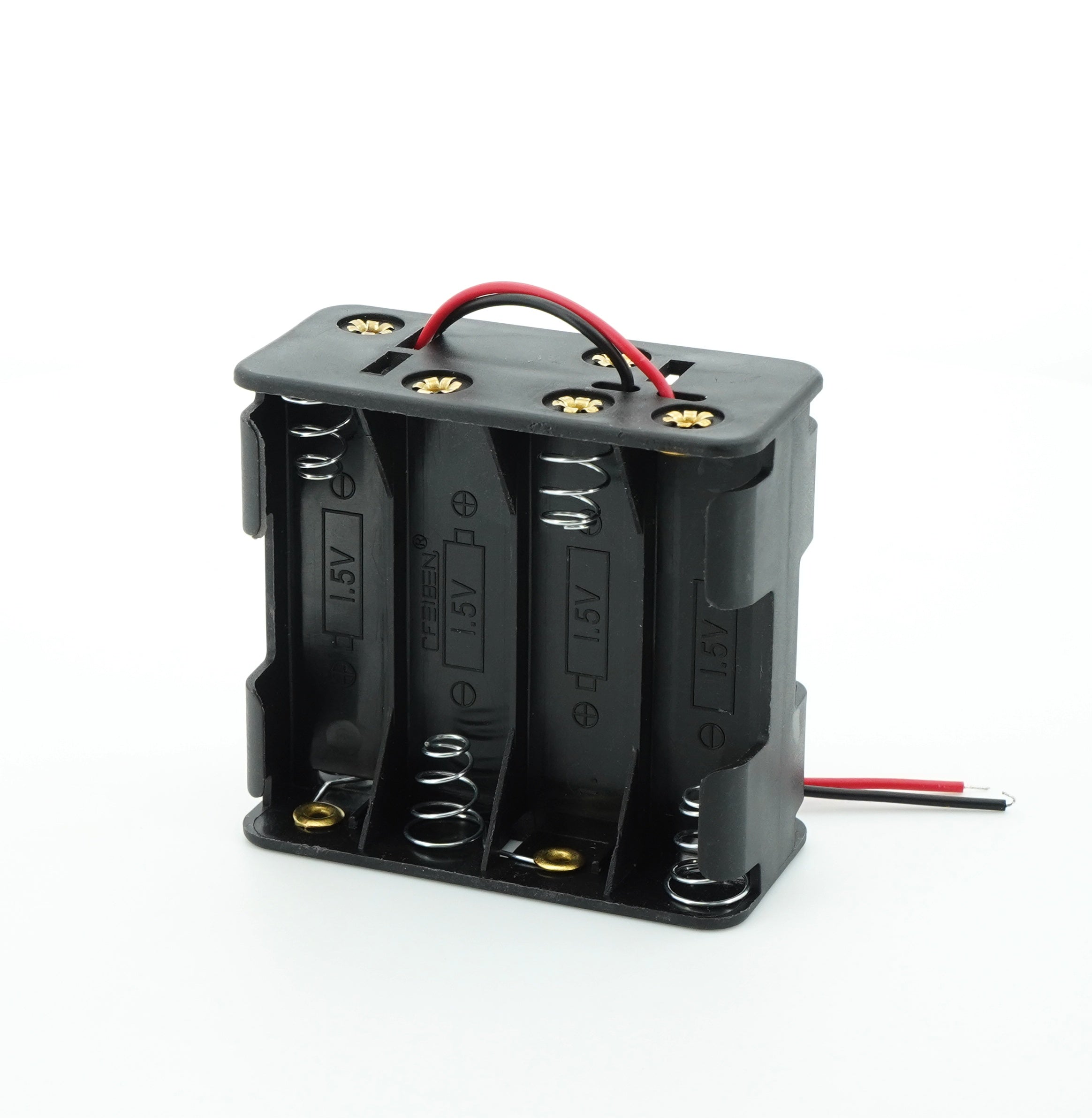 8 x 1.5V AA Battery Case Connector - Front-Back