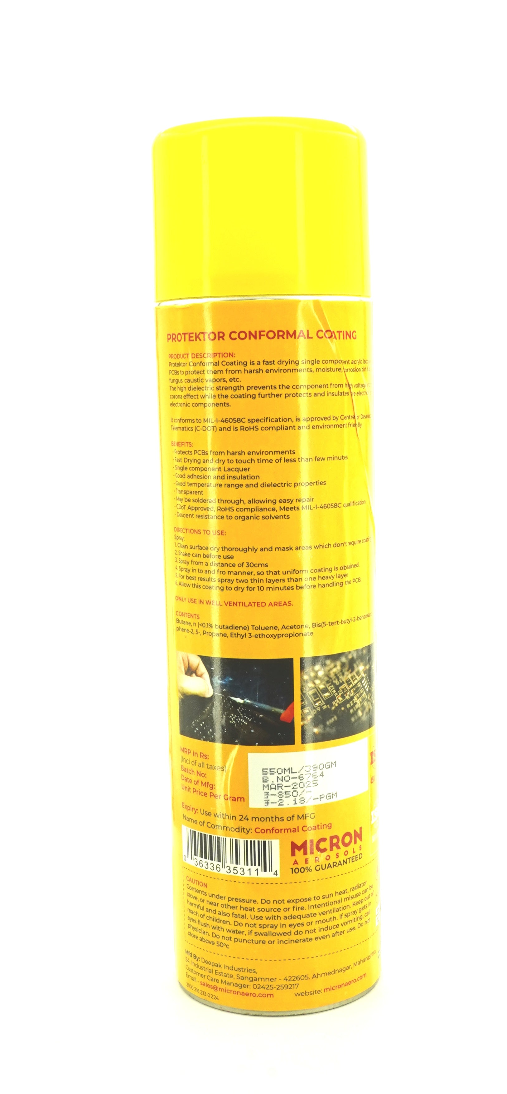 Protektor Conformal Coating for PCBs, Electronics | Military Grade