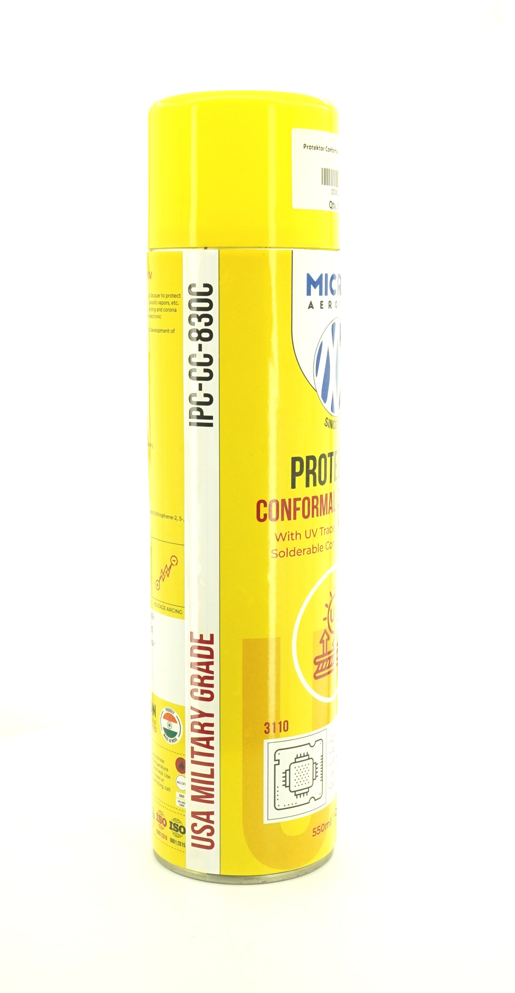 Protektor Conformal Coating Spray - UV for PCBs, Electronics | With UV Tracer - Glows under UV Light