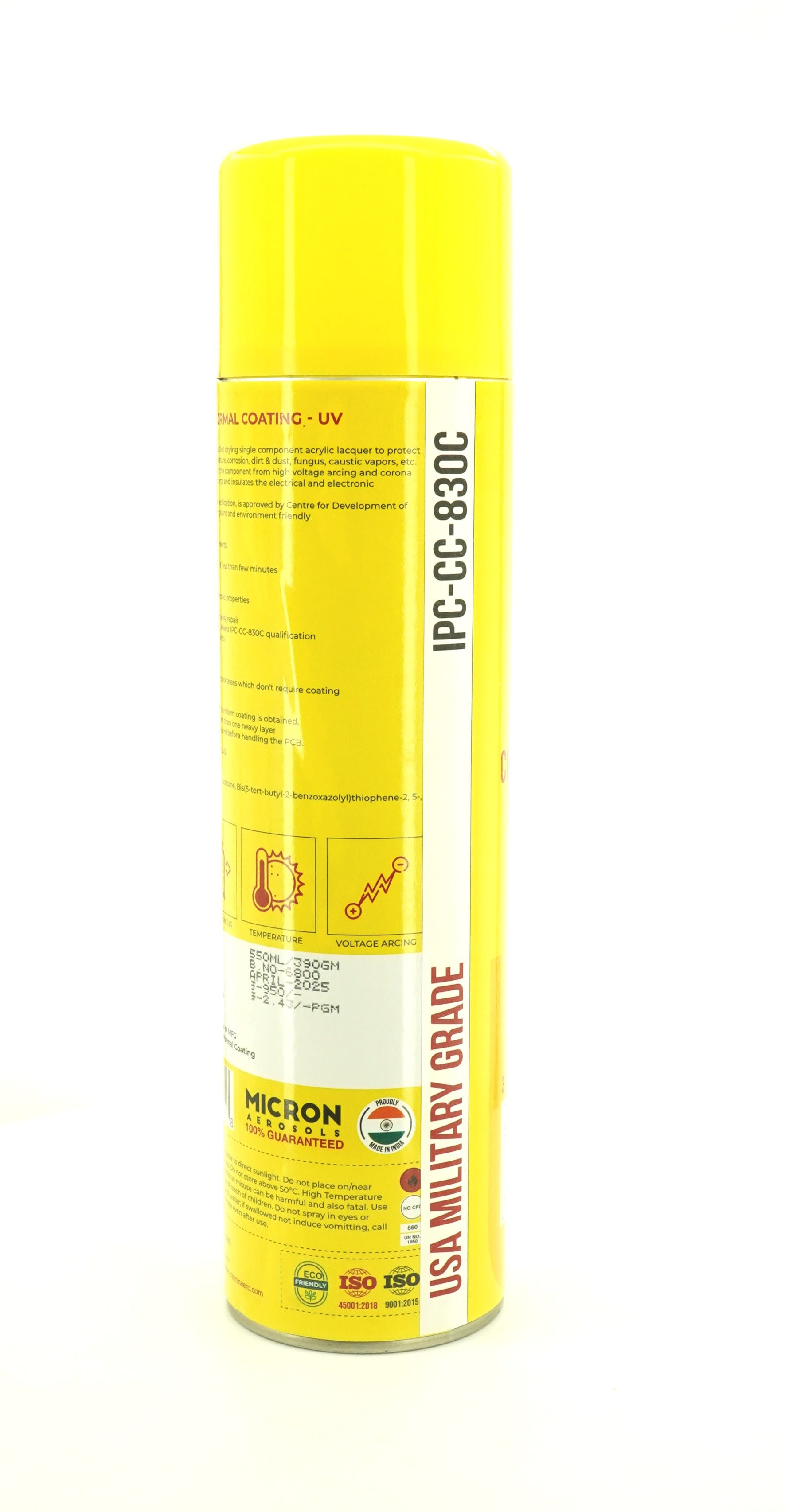 Protektor Conformal Coating Spray - UV for PCBs, Electronics | With UV Tracer - Glows under UV Light