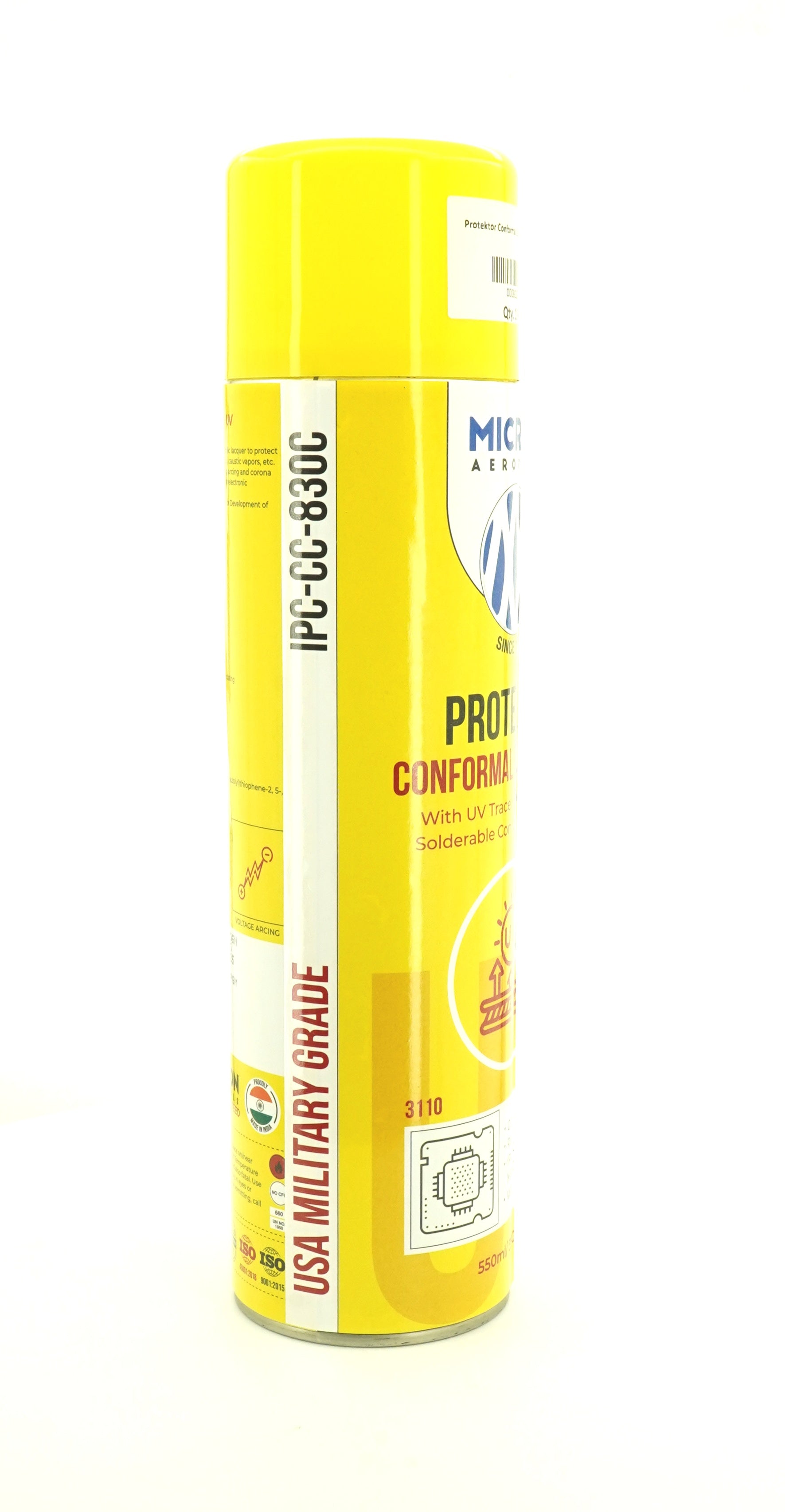 Protektor Conformal Coating Spray - UV for PCBs, Electronics | With UV Tracer - Glows under UV Light