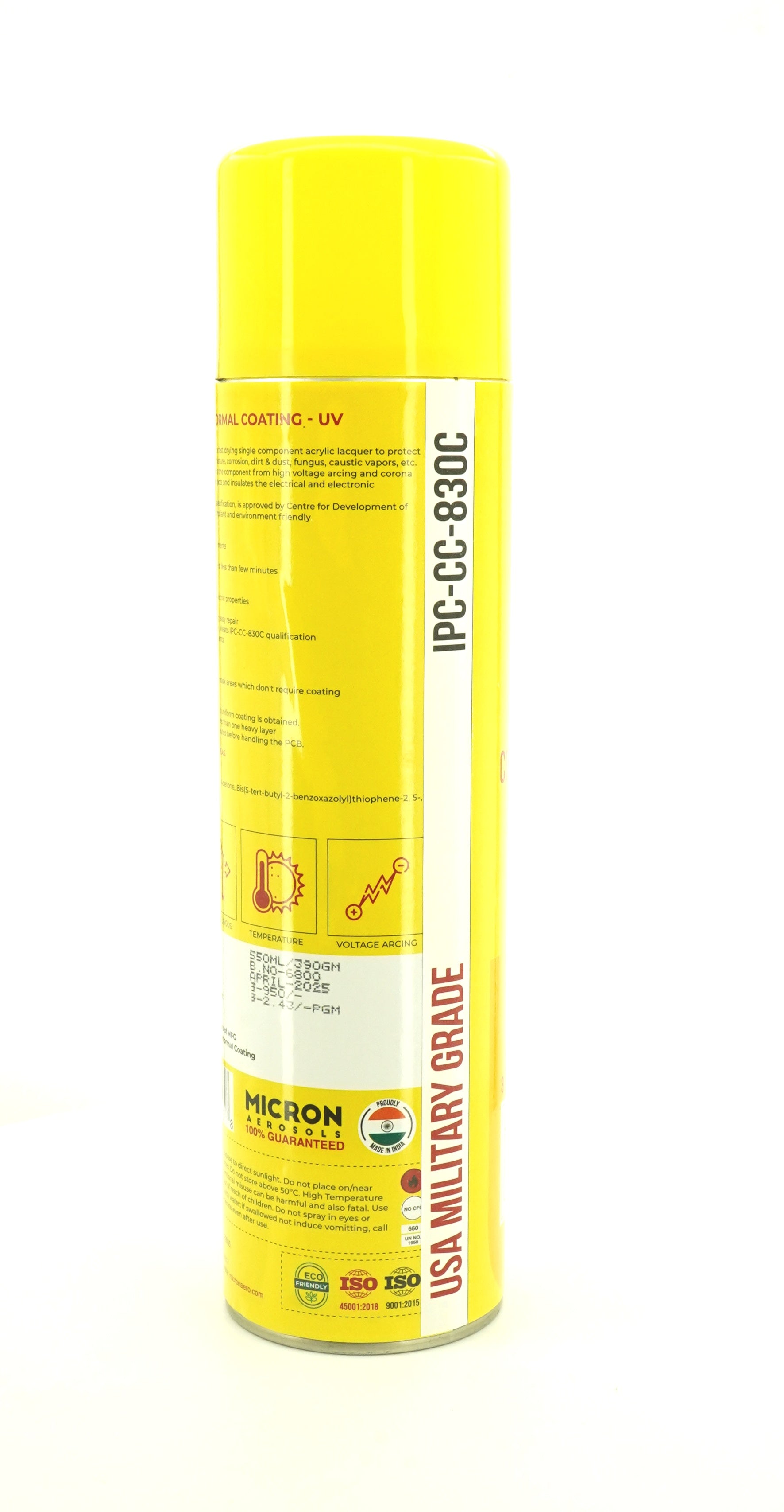 Protektor Conformal Coating Spray - UV for PCBs, Electronics | With UV Tracer - Glows under UV Light