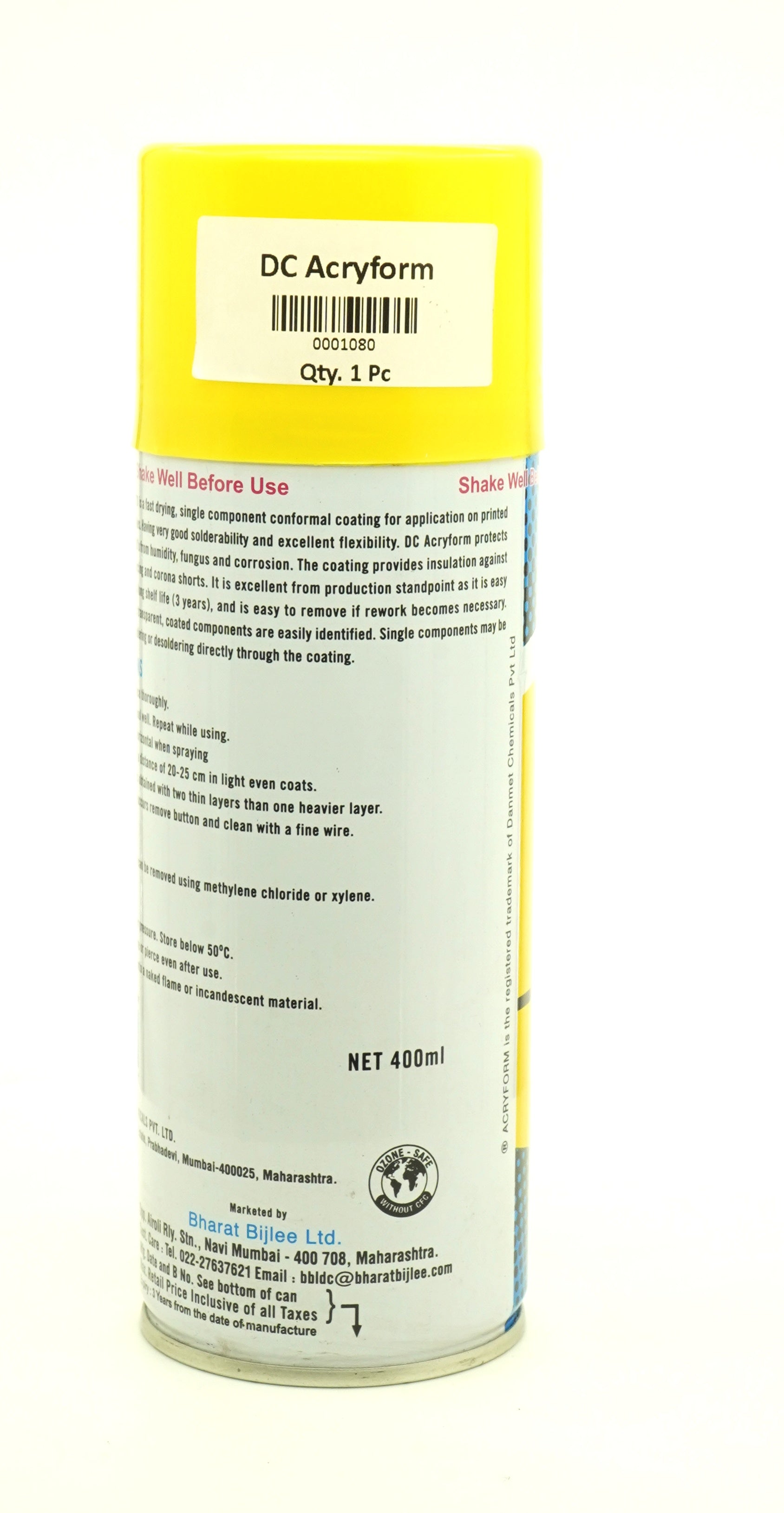 Bharat Bijlee DC Acryform Conformal Coating for PCB - 400 ml