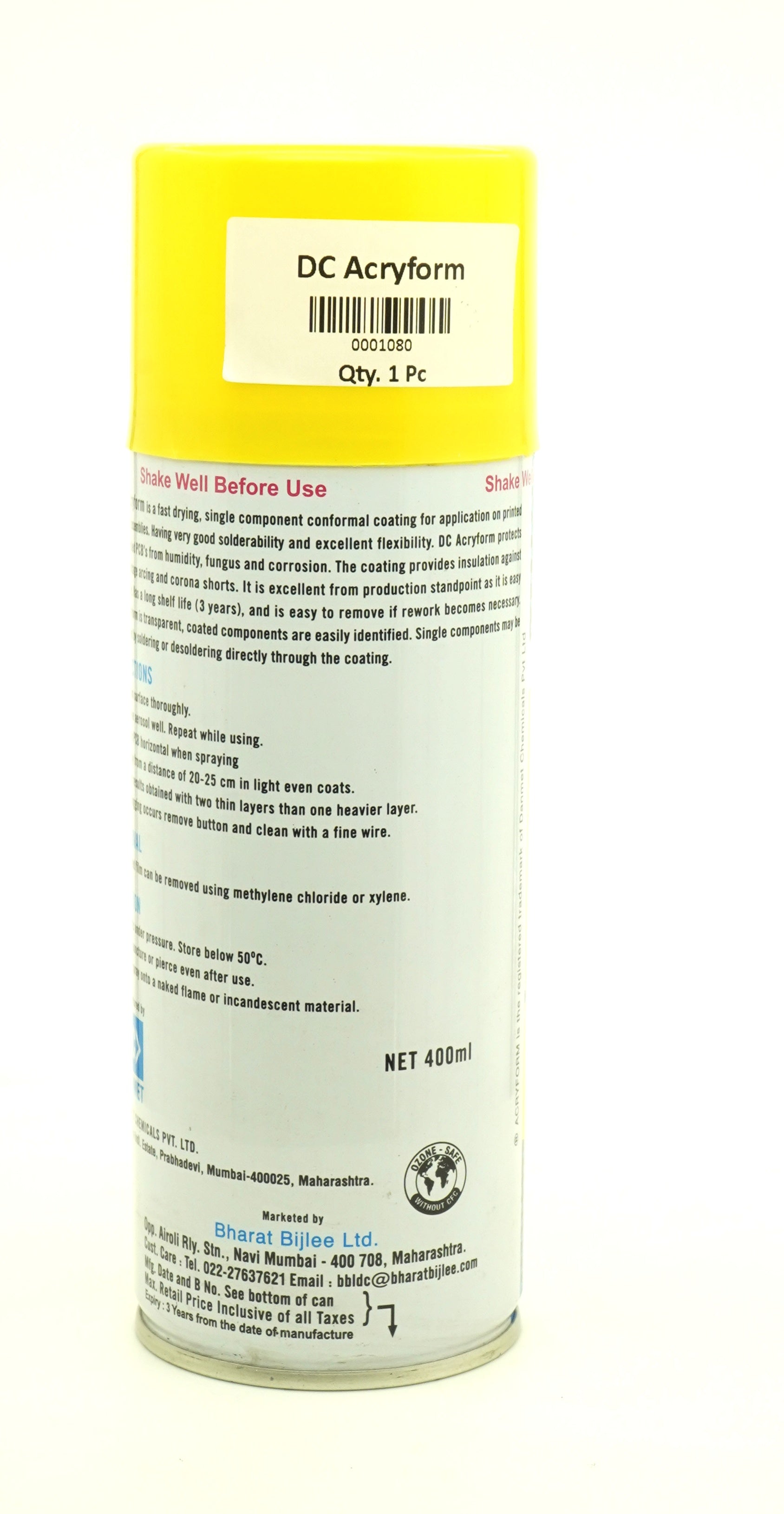 Bharat Bijlee DC Acryform Conformal Coating for PCB - 400 ml