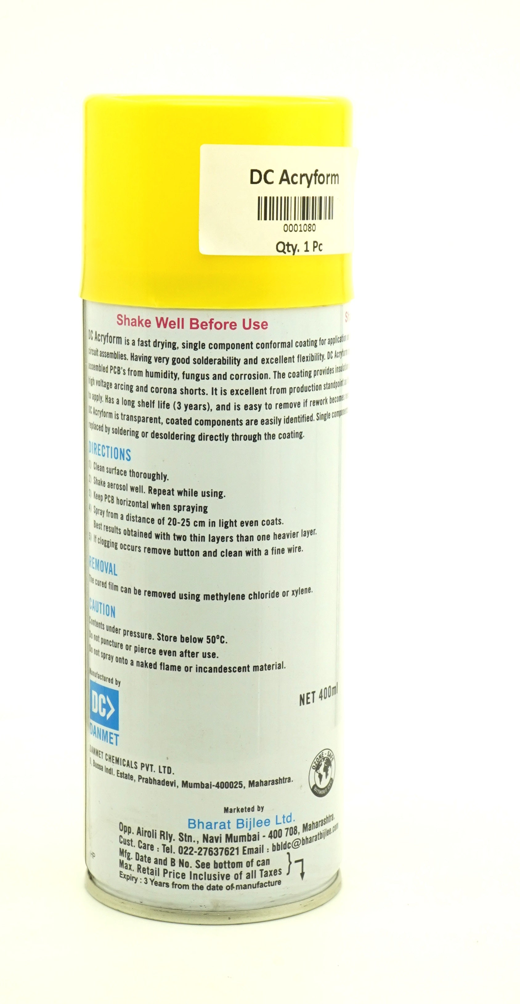 Bharat Bijlee DC Acryform Conformal Coating for PCB - 400 ml