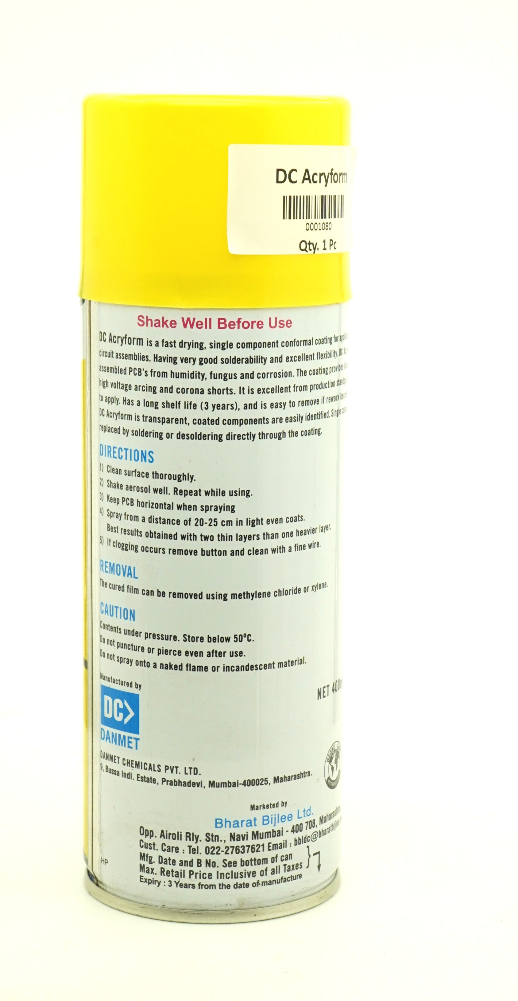 Bharat Bijlee DC Acryform Conformal Coating for PCB - 400 ml