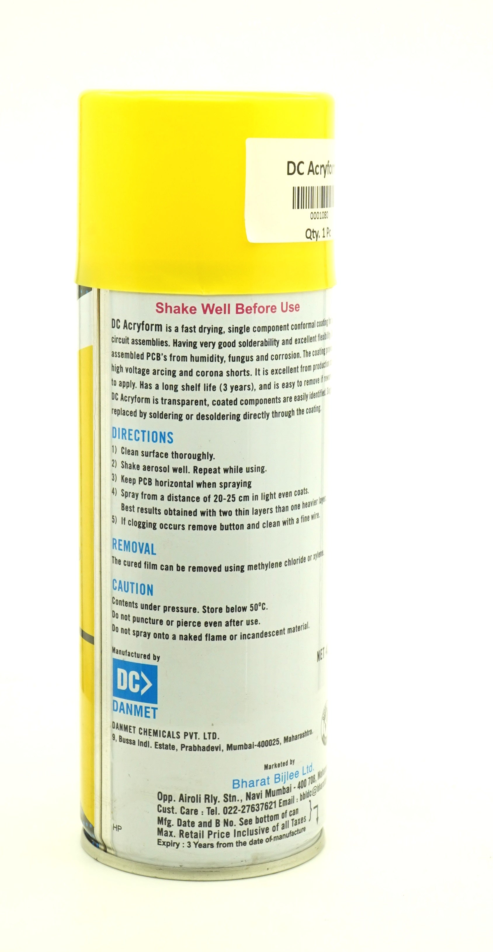 Bharat Bijlee DC Acryform Conformal Coating for PCB - 400 ml