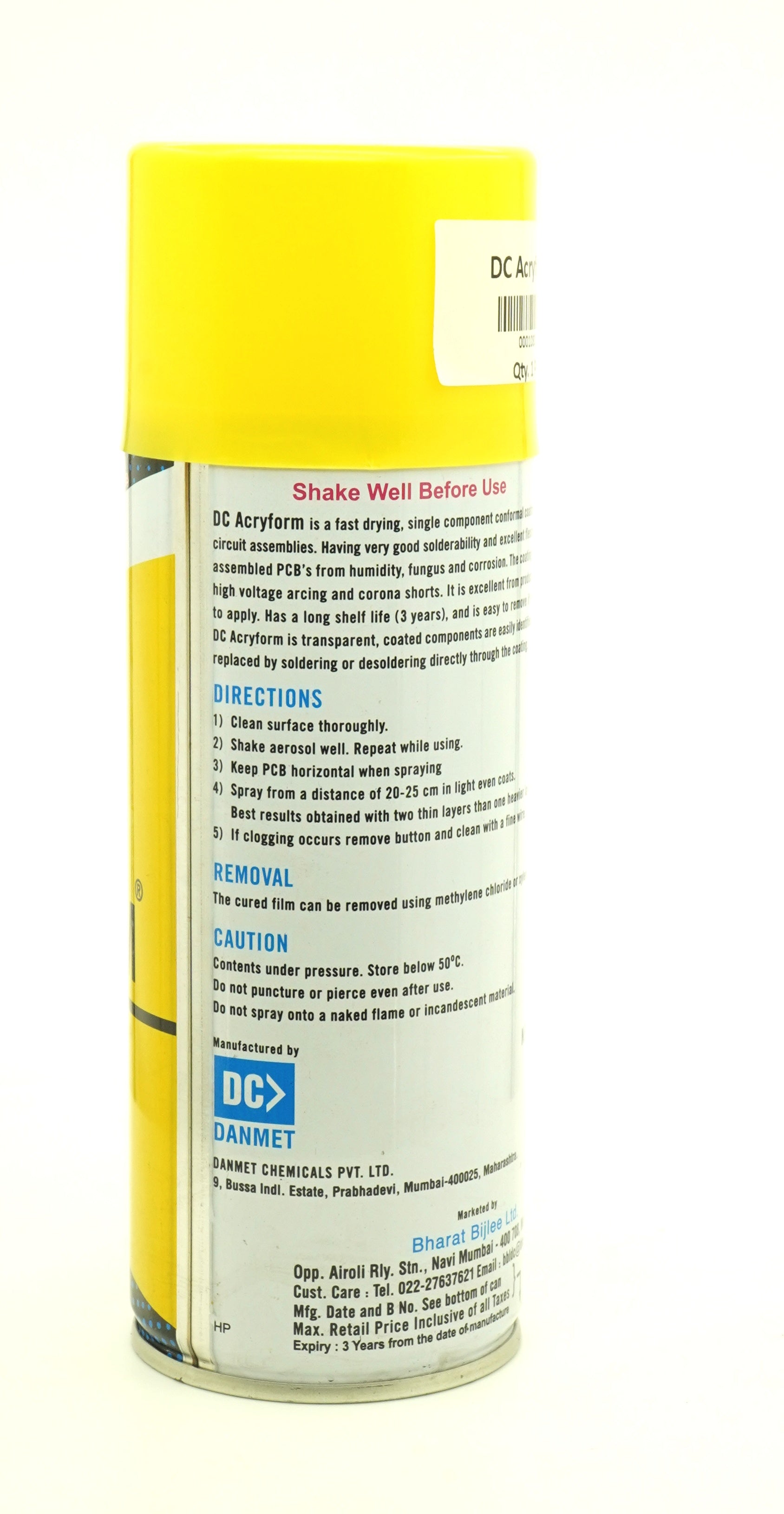Bharat Bijlee DC Acryform Conformal Coating for PCB - 400 ml