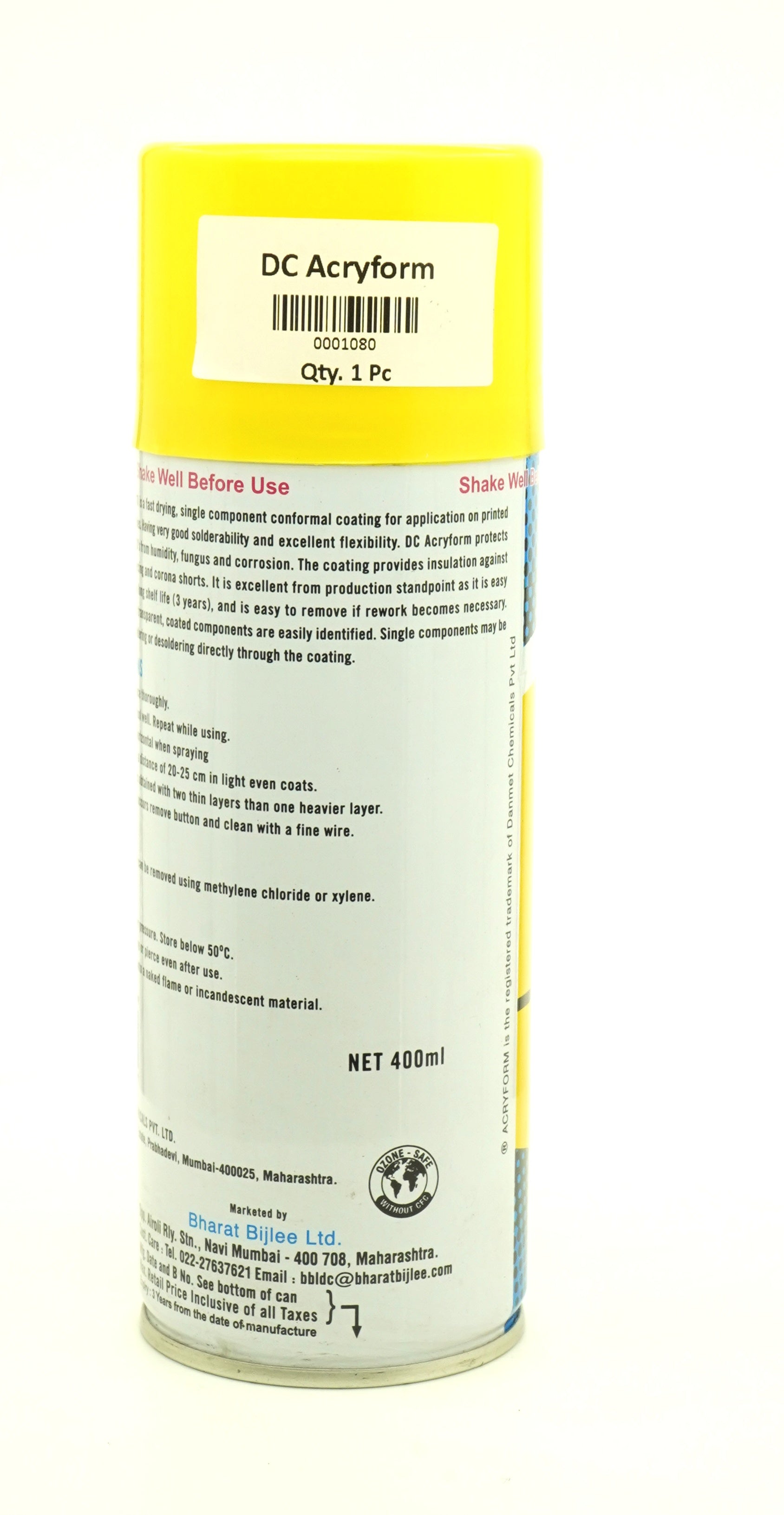 Bharat Bijlee DC Acryform Conformal Coating for PCB - 400 ml