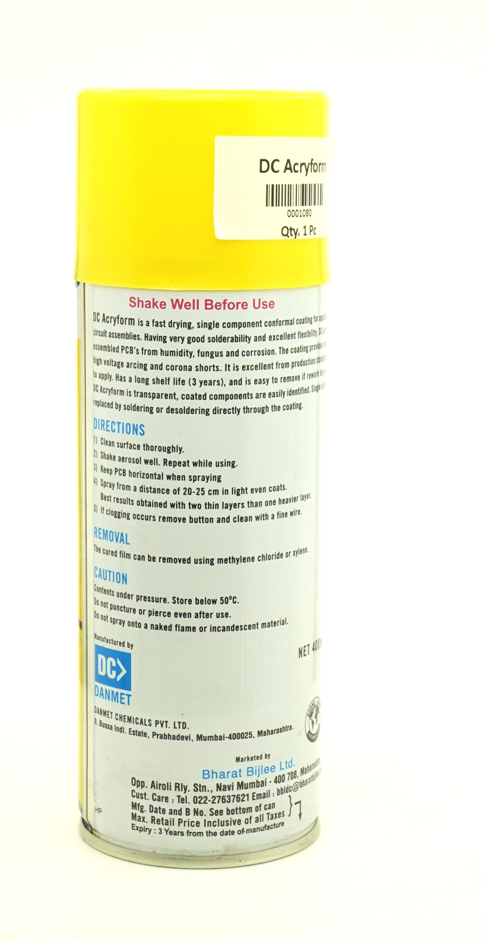Bharat Bijlee DC Acryform Conformal Coating for PCB - 400 ml