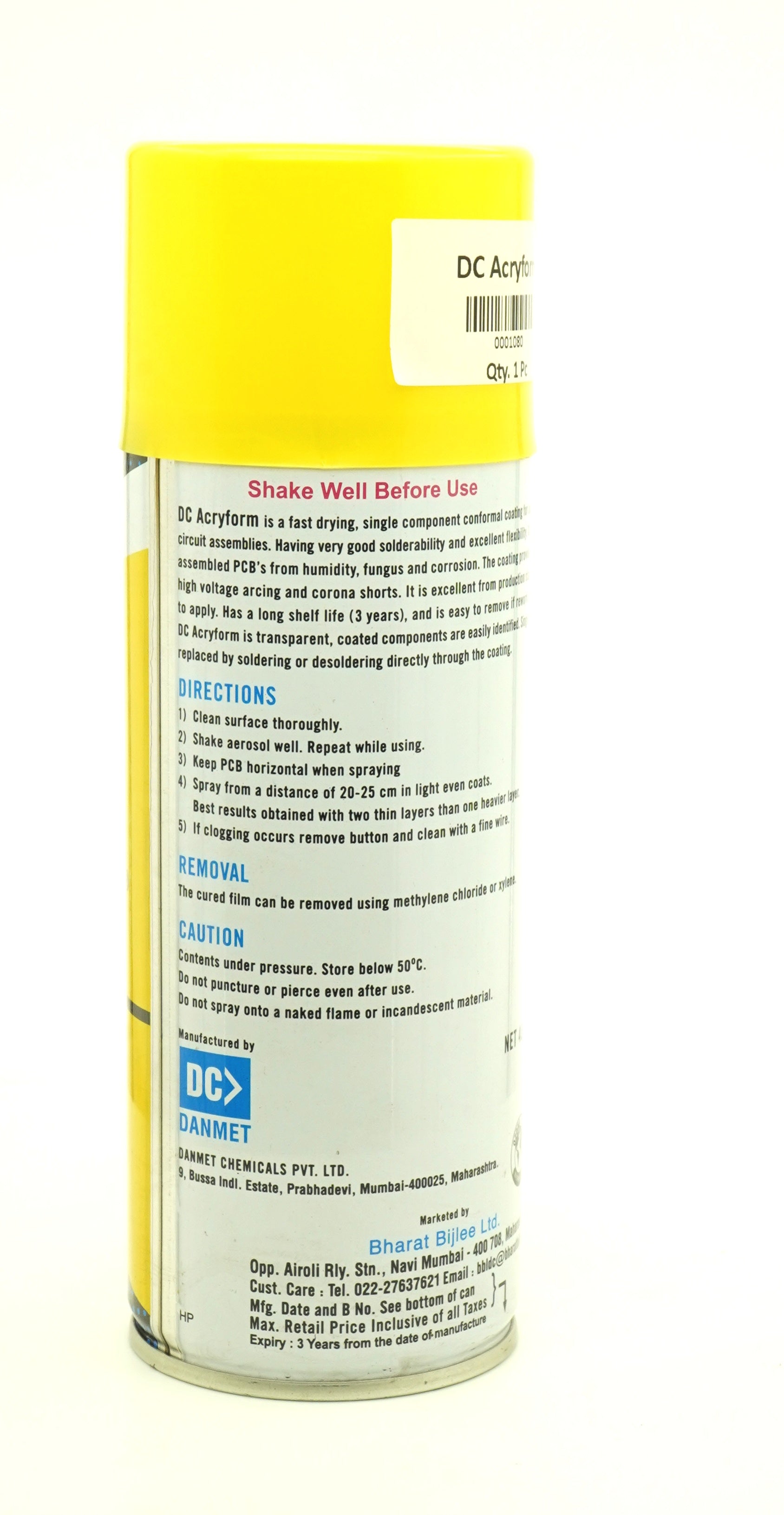 Bharat Bijlee DC Acryform Conformal Coating for PCB - 400 ml