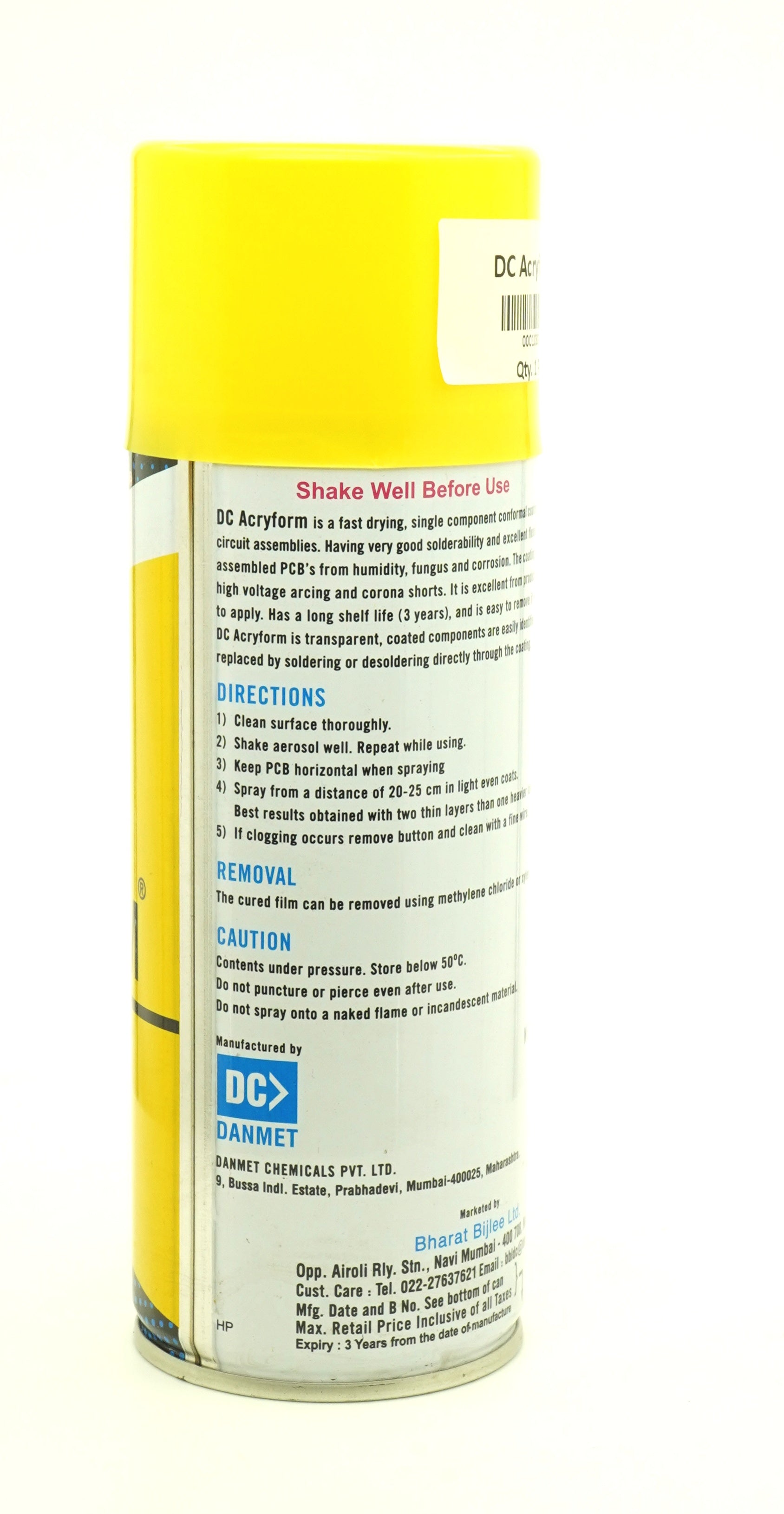 Bharat Bijlee DC Acryform Conformal Coating for PCB - 400 ml